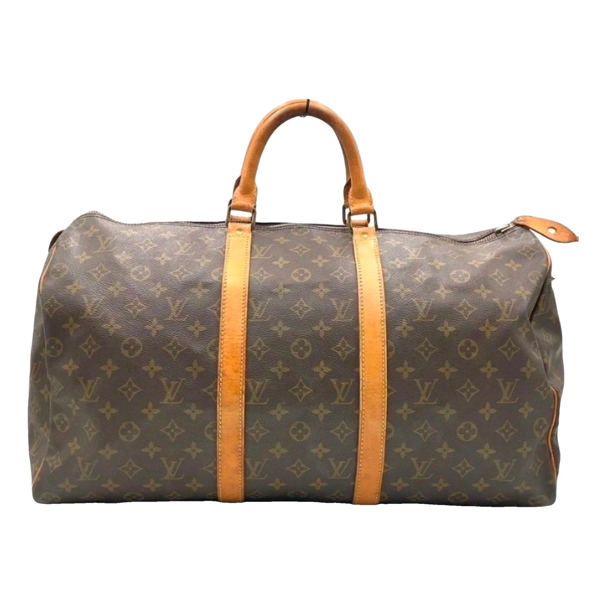 Keepall leather travel bag