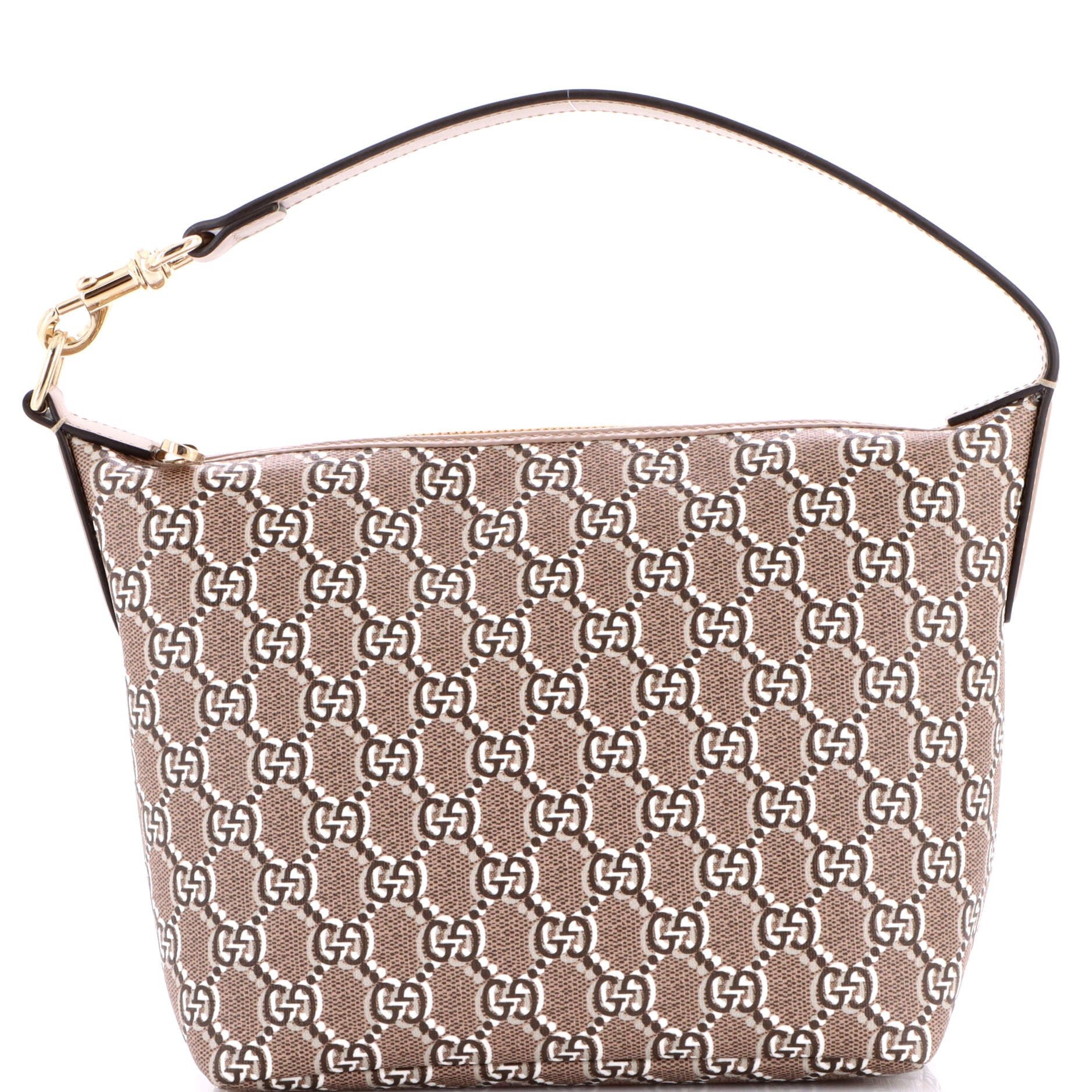 Gucci Ophidia Zip Shoulder Bag GG Shadow Coated Canvas Super Mini