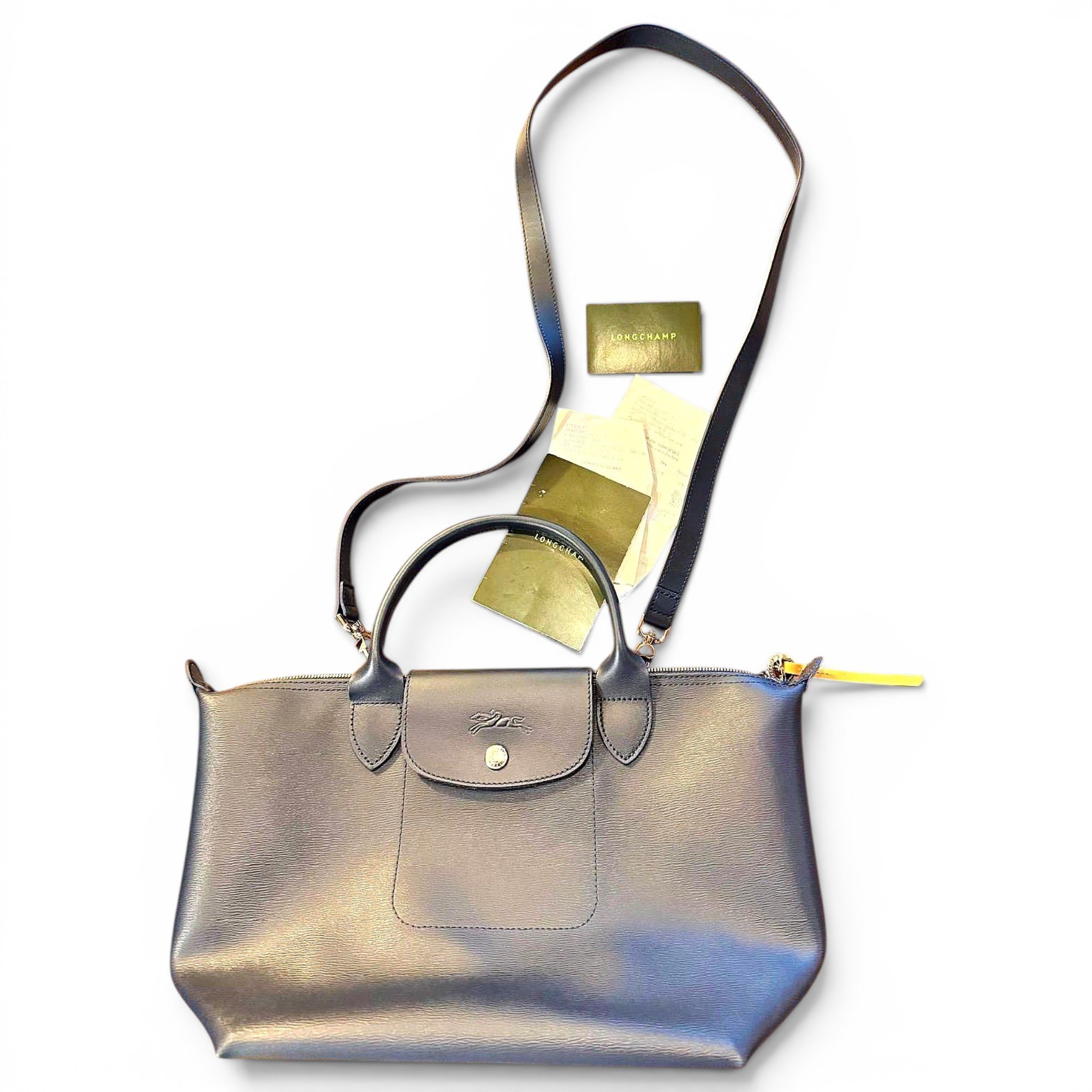 Pliage leather handbag