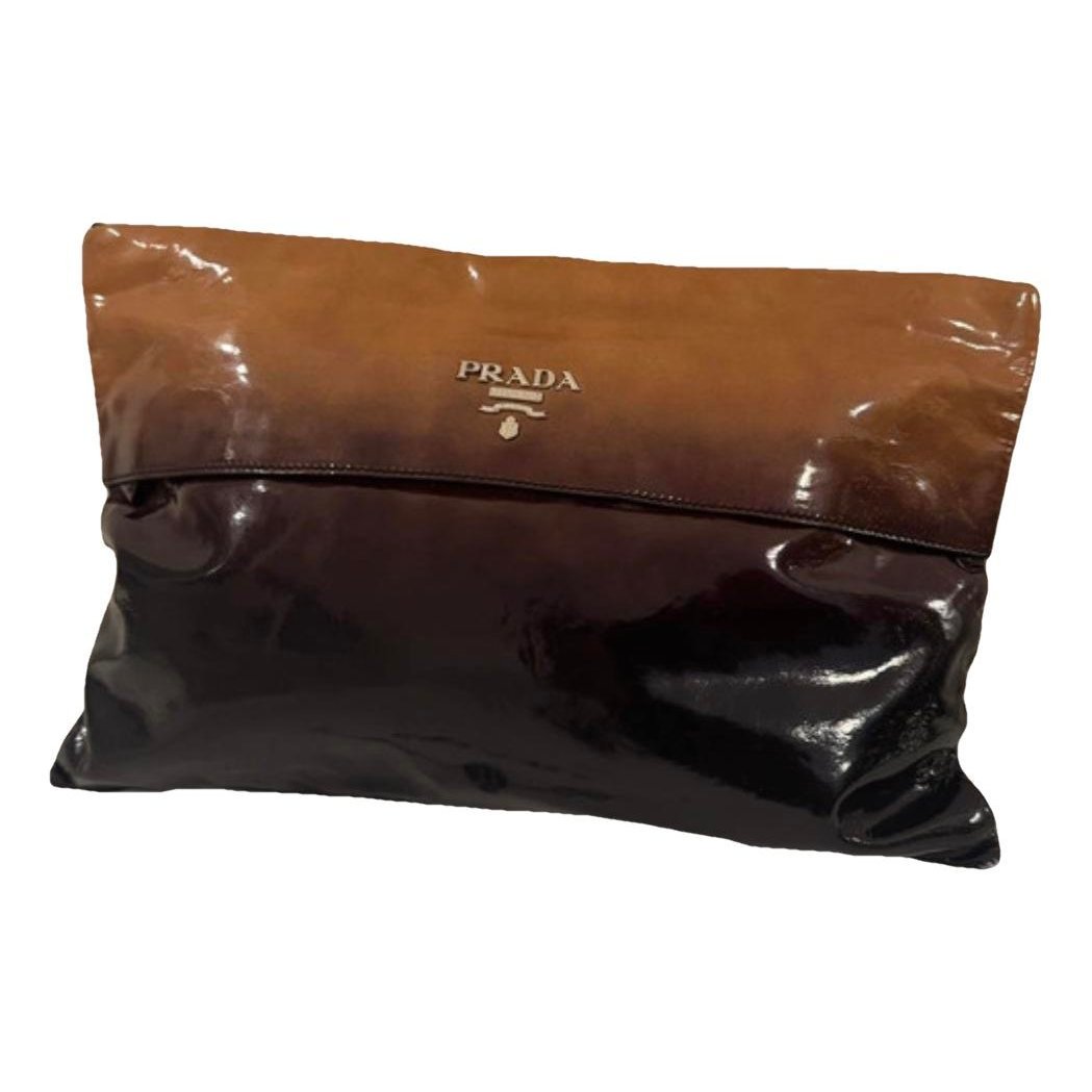 Patent leather clutch bag