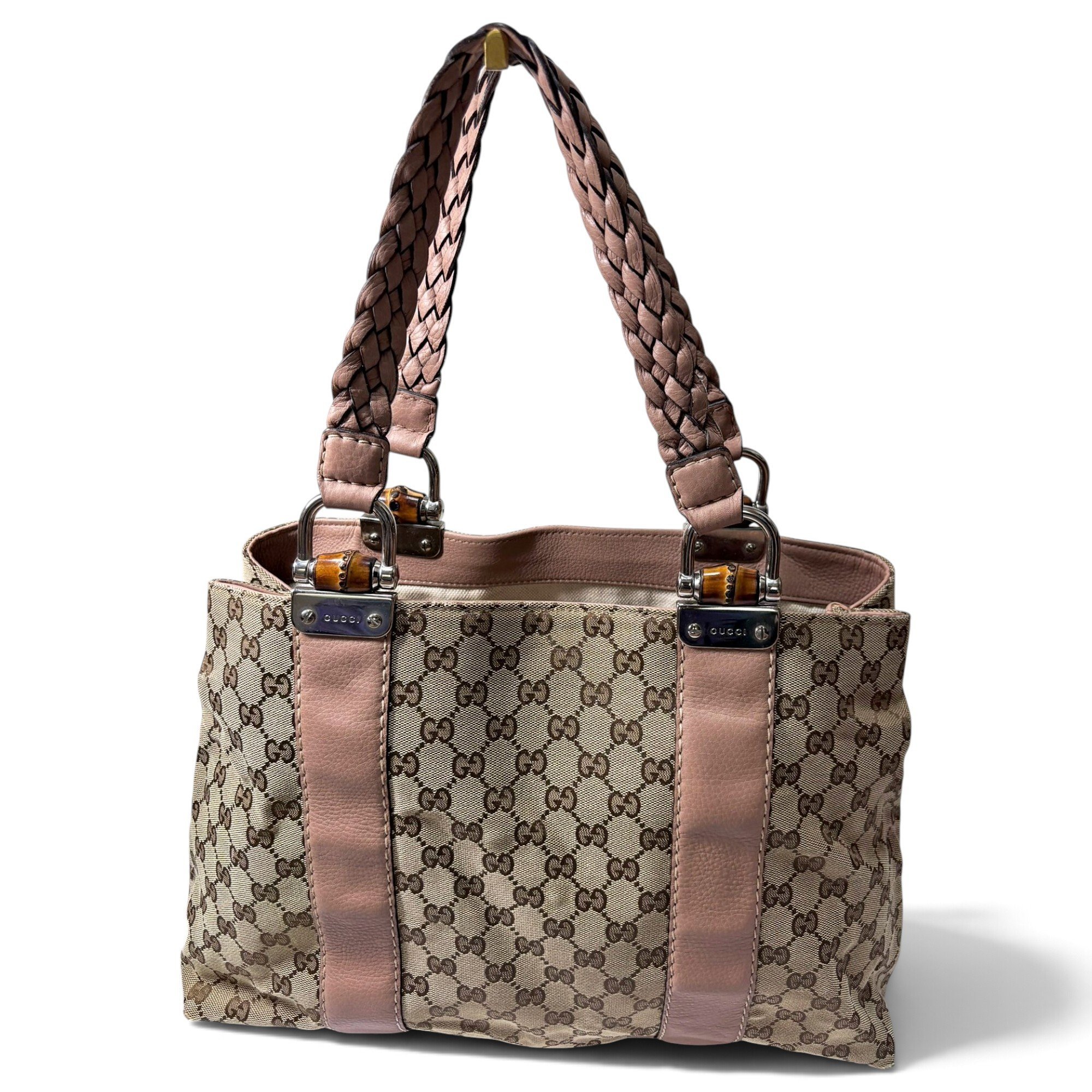 Bamboo leather handbag