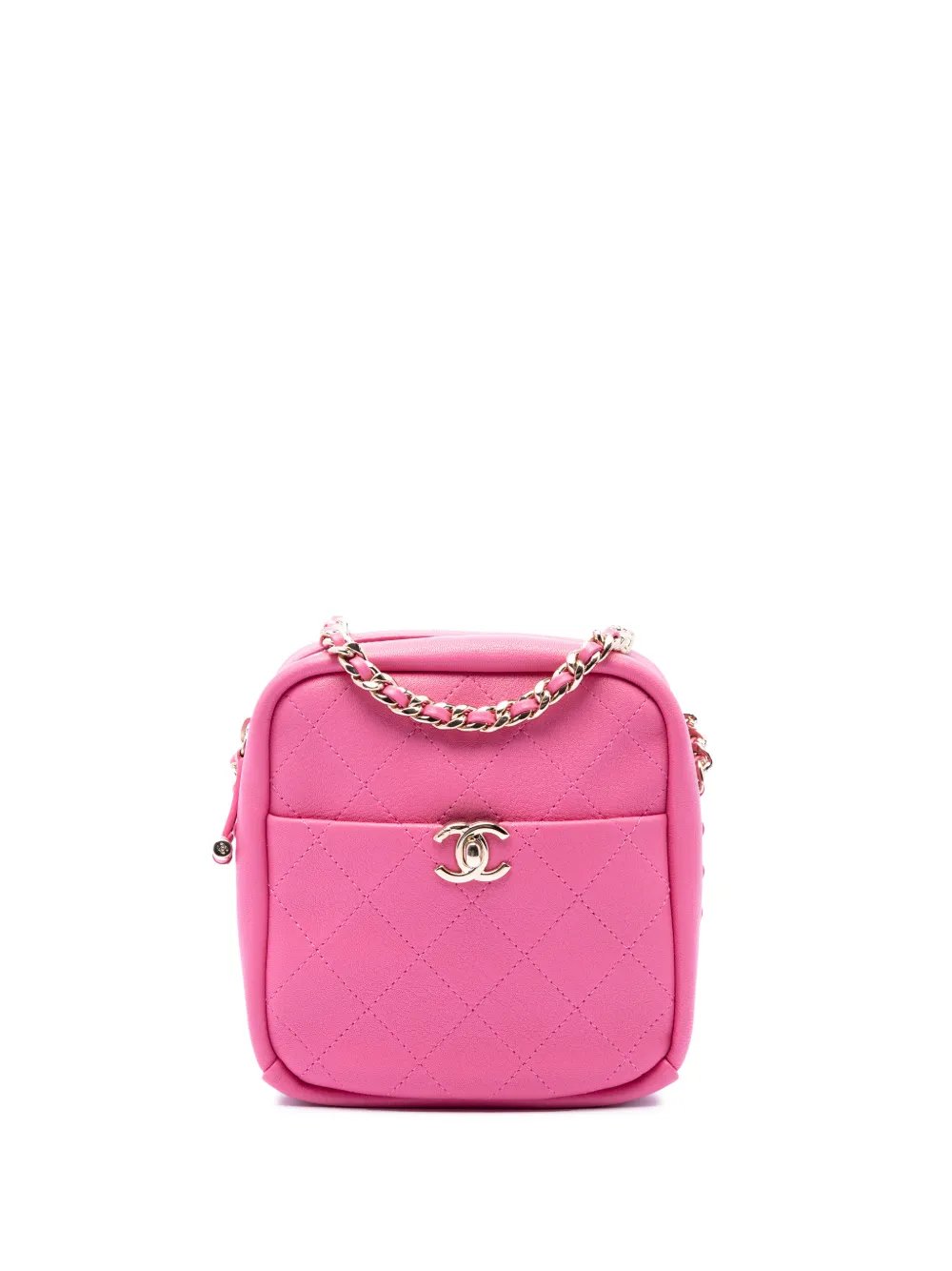 2018-2019 Stitched Goatskin Casual Trip North South Camera Case crossbody bag