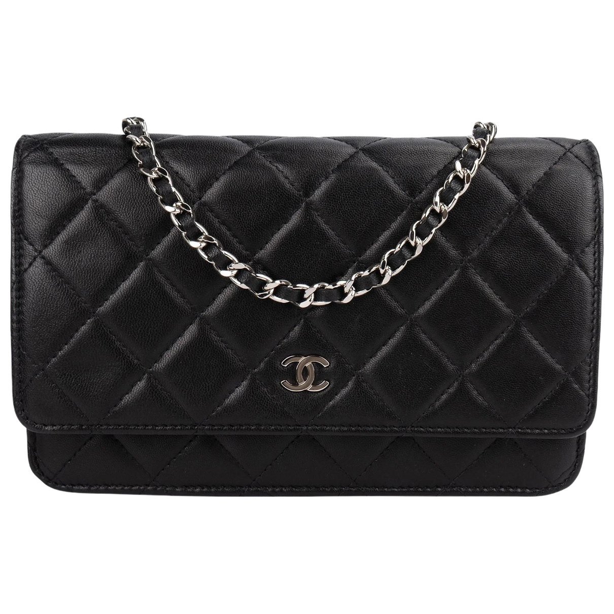 Wallet On Chain leather crossbody bag