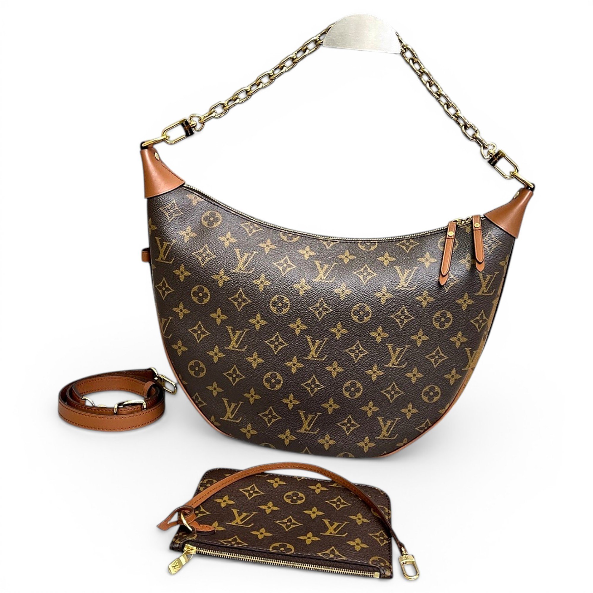 Loop leather handbag