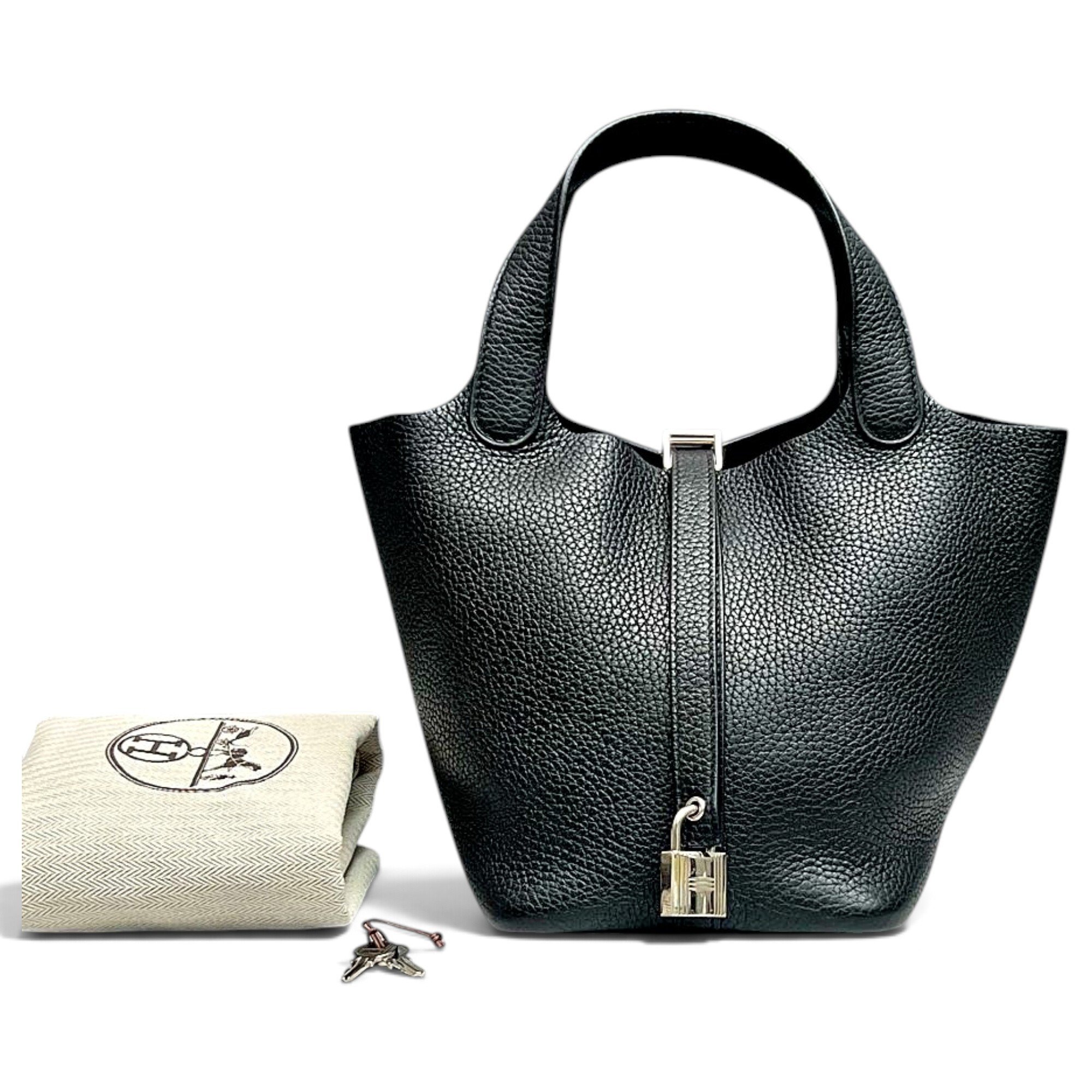 Picotin leather tote