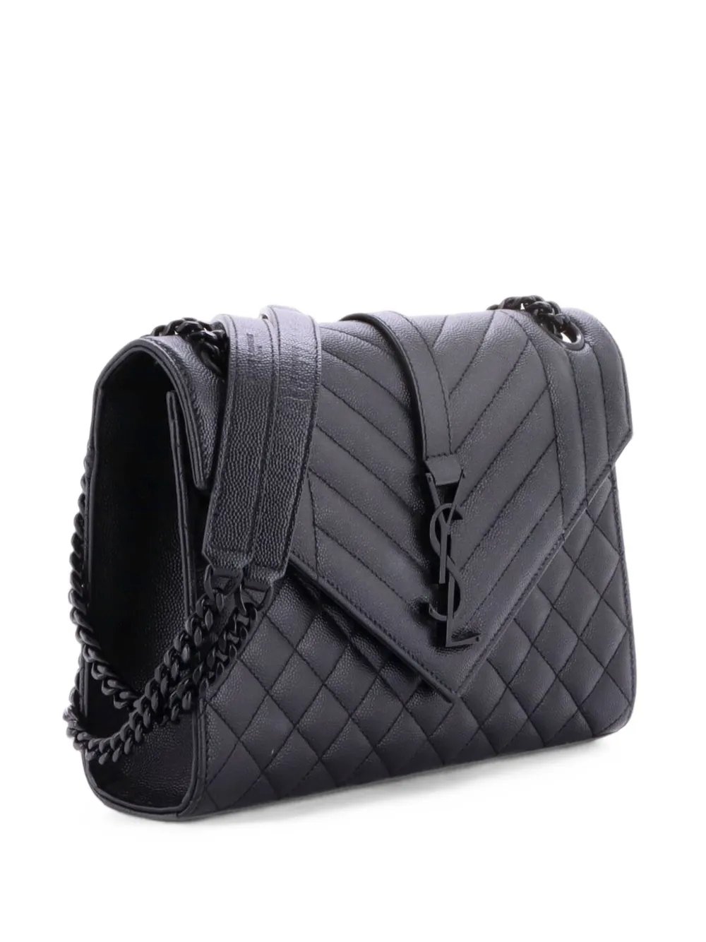 Classic Monogram Envelope Satchel Mixed Matelasse Leather Medium shoulder bag