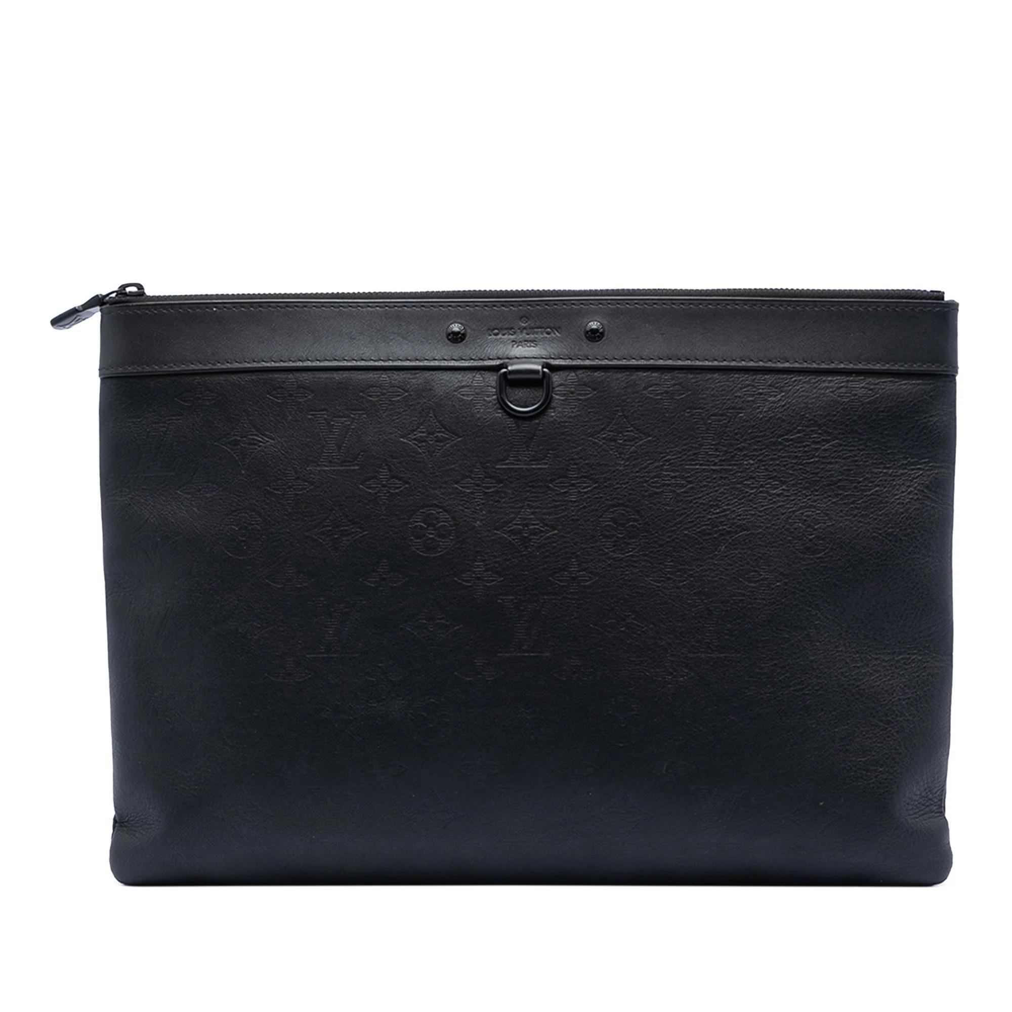 Leather clutch bag