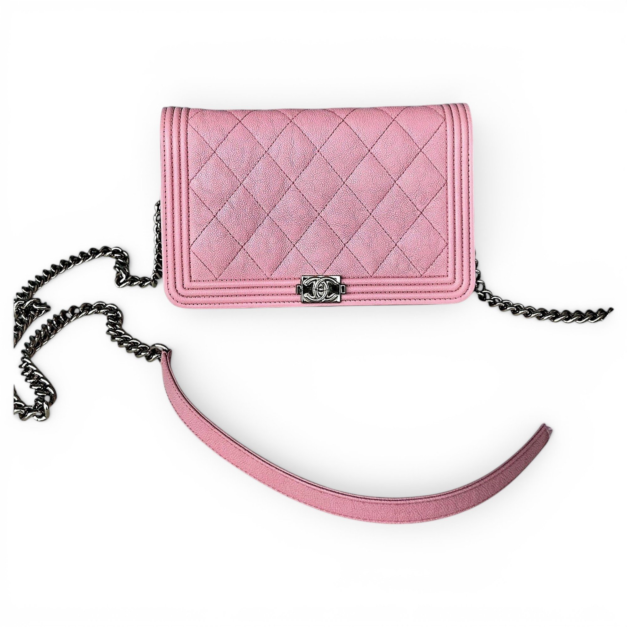 Wallet On Chain Boy leather handbag
