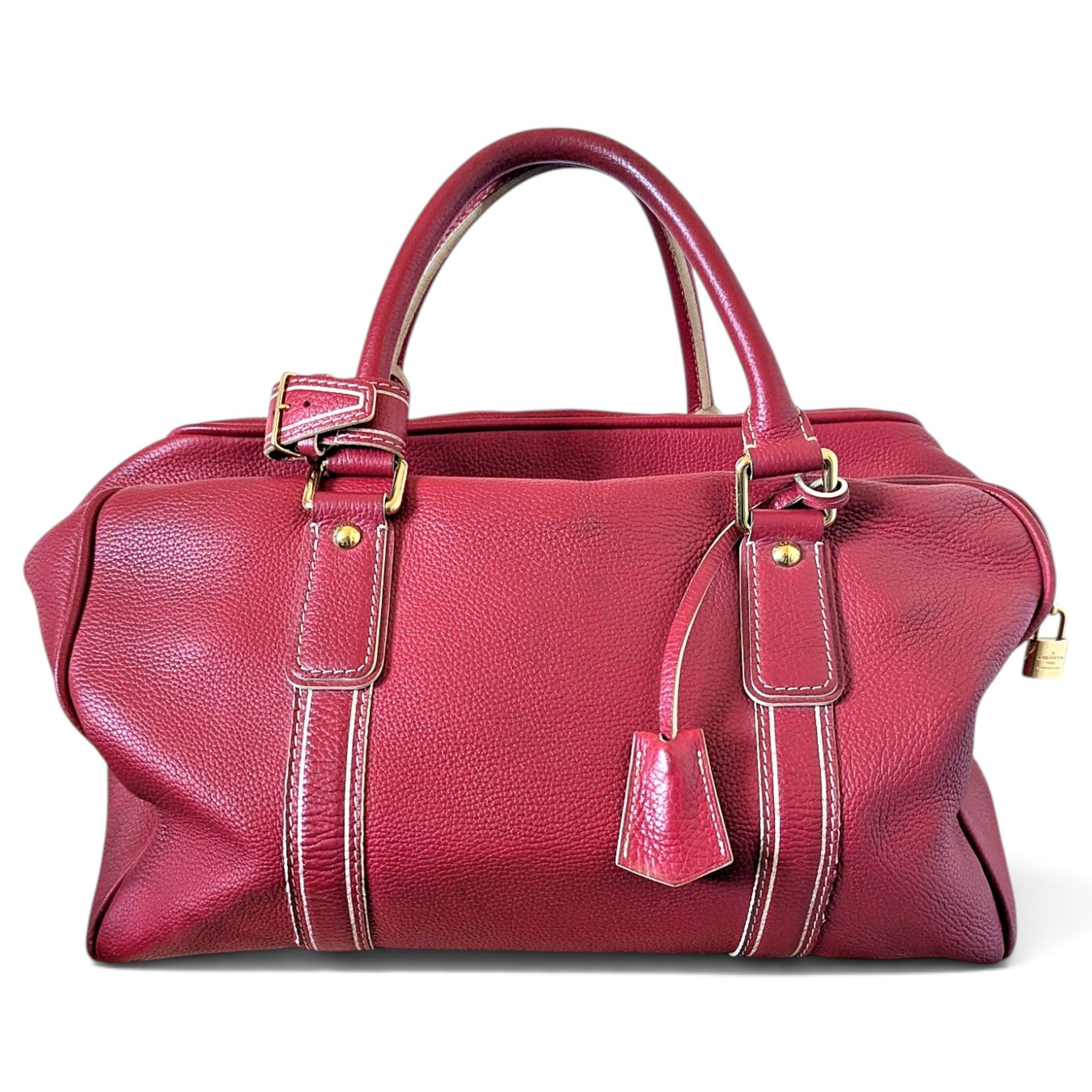 Leather bowling bag