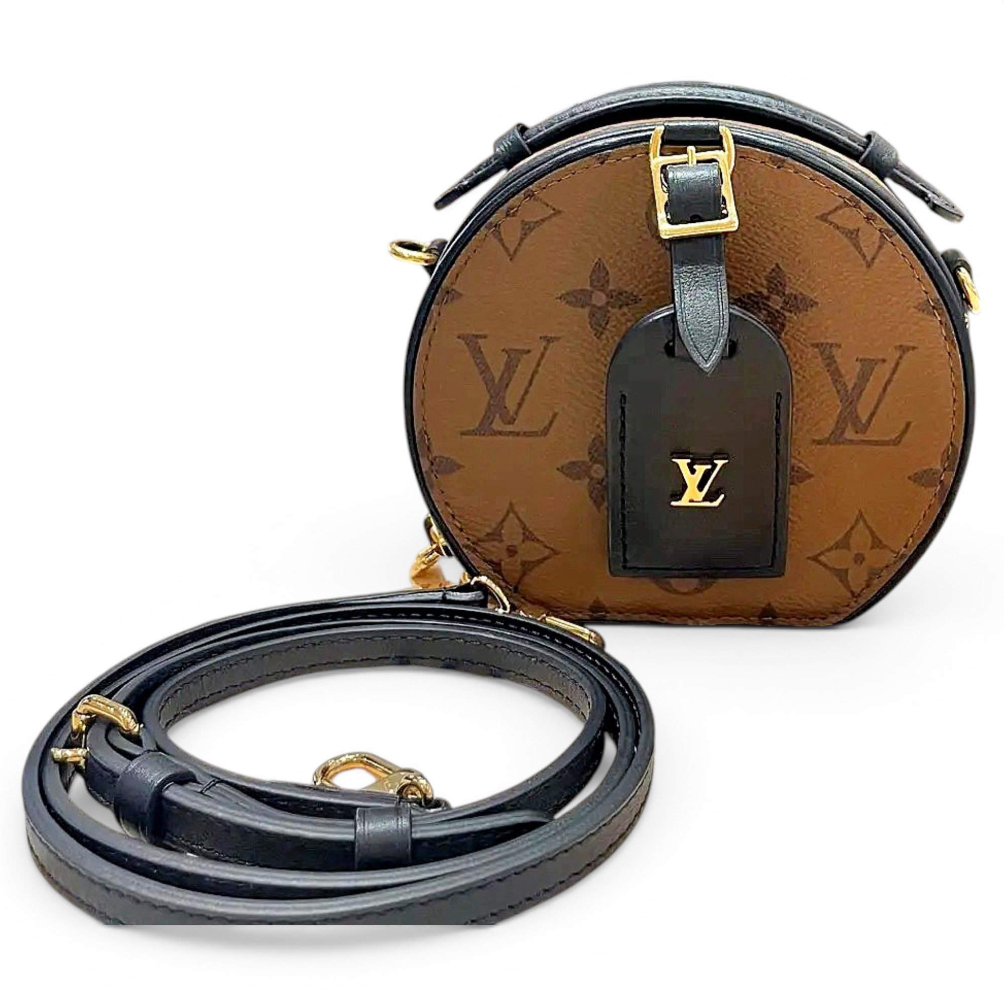 Petite Boîte Chapeau vinyl crossbody bag