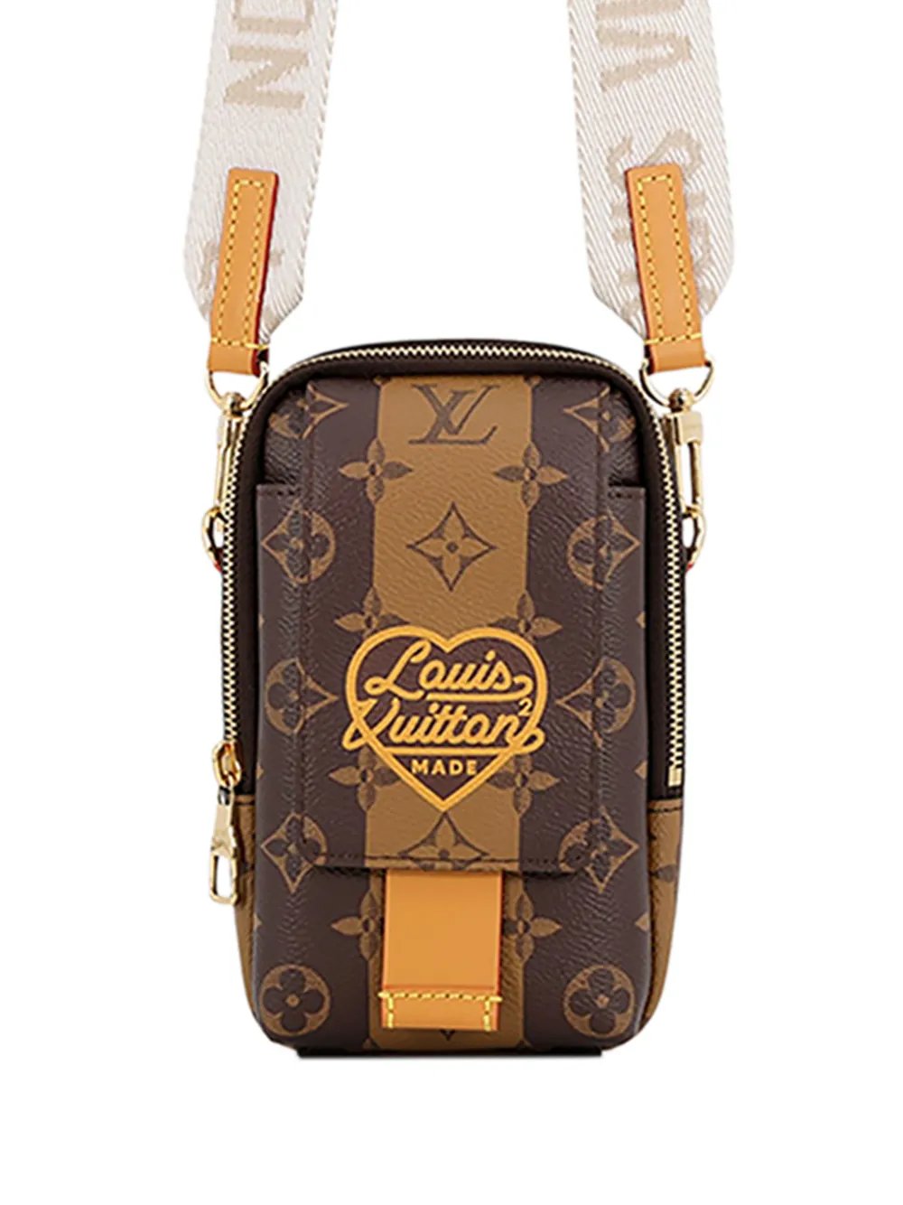 2000-2026 Nigo Monogram Reverse Double Phone Pouch crossbody bag
