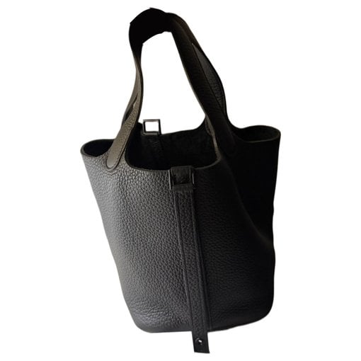 Picotin leather tote