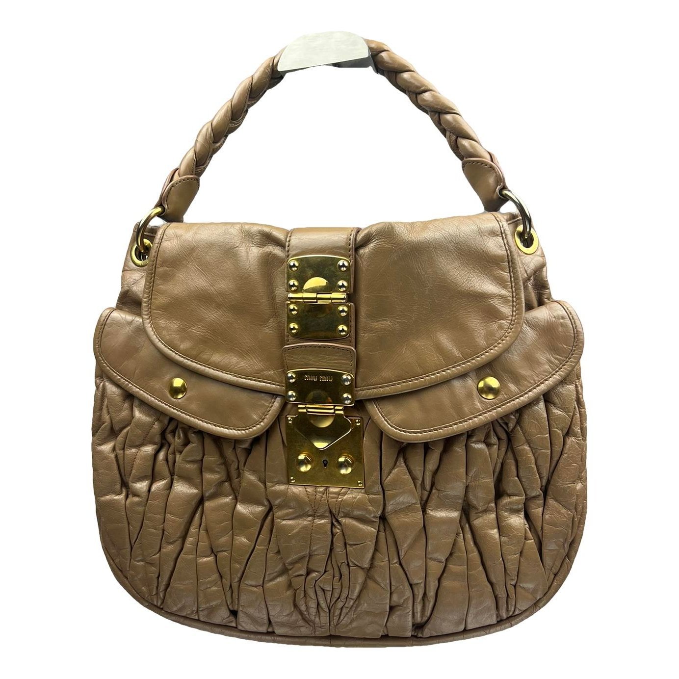 Coffer leather handbag