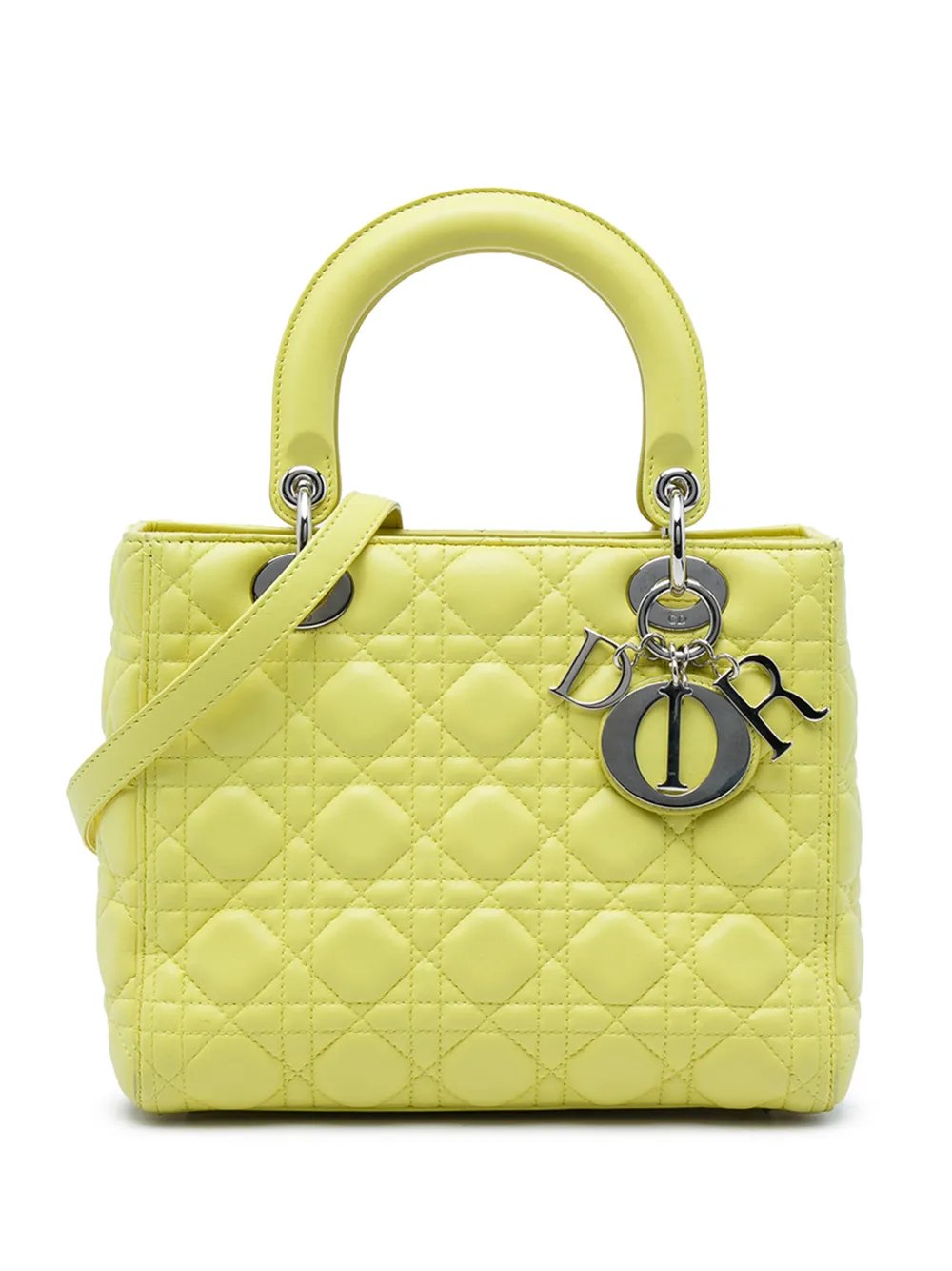 Dior 2015 Medium Lambskin Cannage Lady Dior satchel