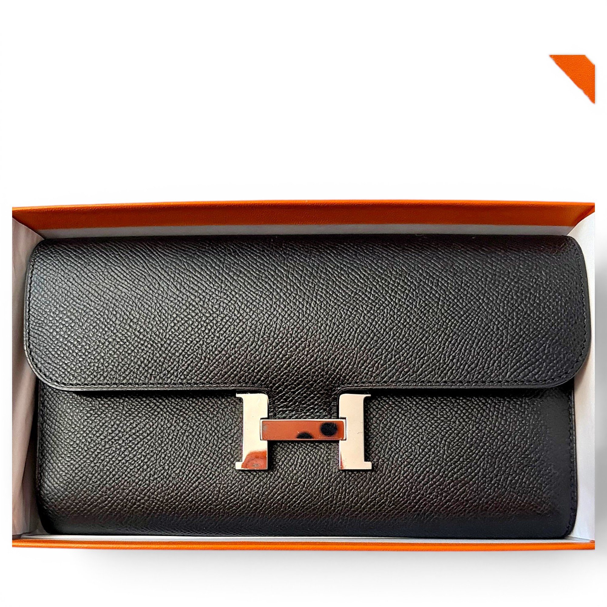 Constance leather clutch bag