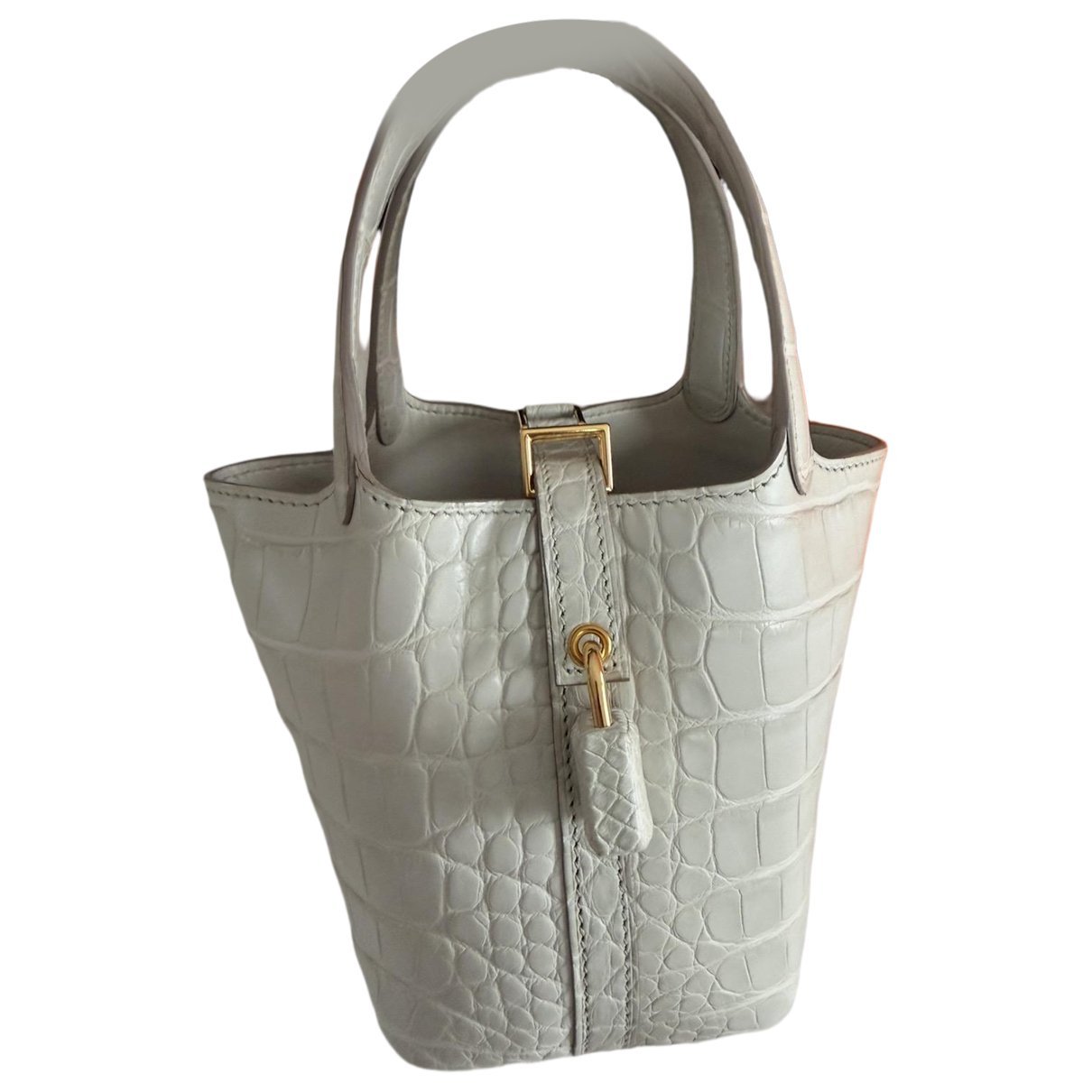 Picotin alligator handbag