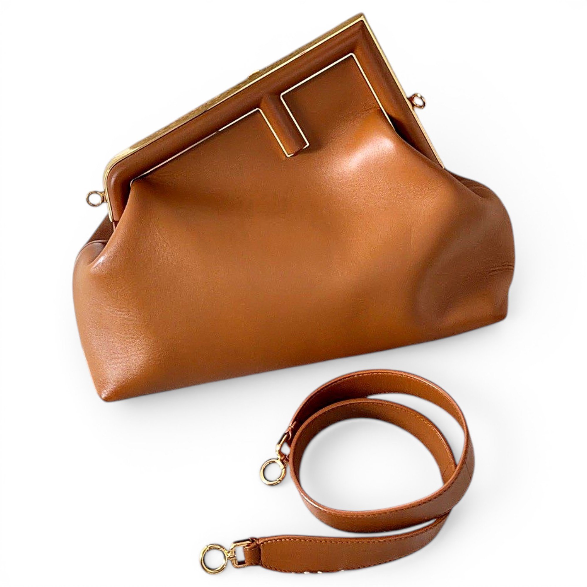 First leather handbag
