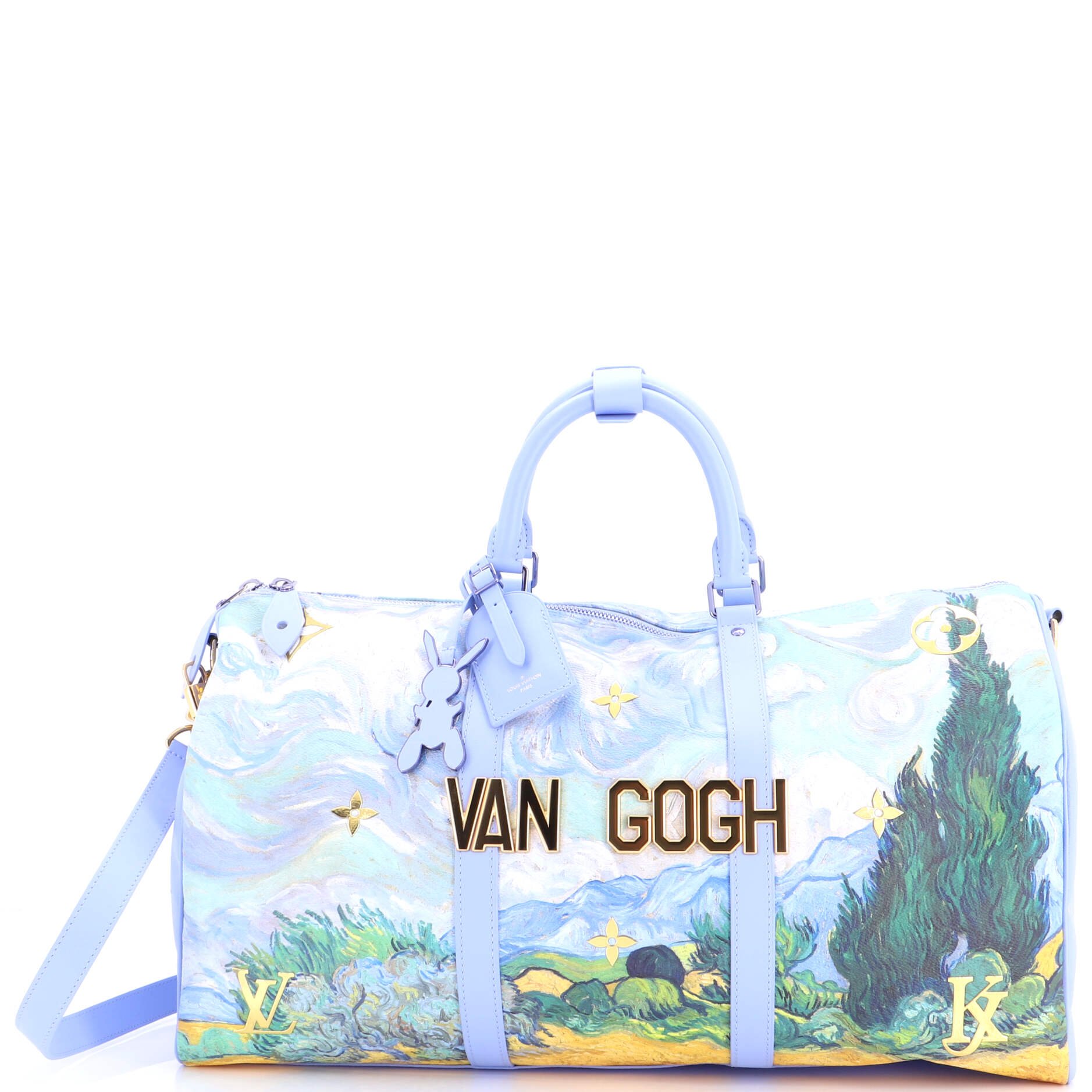 Keepall Bandouliere Bag Limited Edition Jeff Koons Van Gogh Print Canvas 50