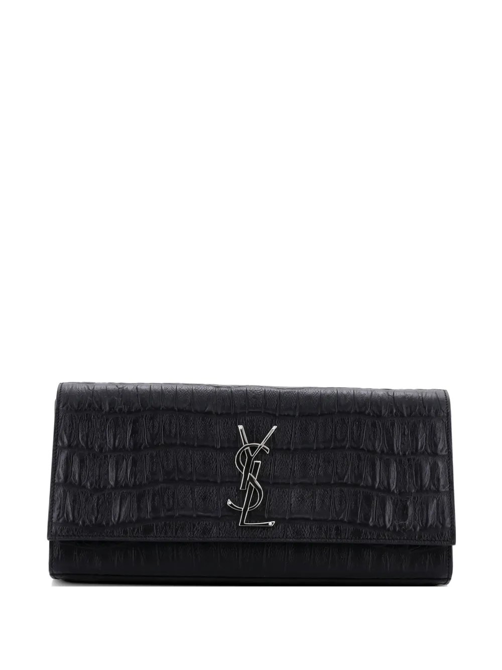 Classic Monogram Crocodile Embossed Leather Long clutch bag