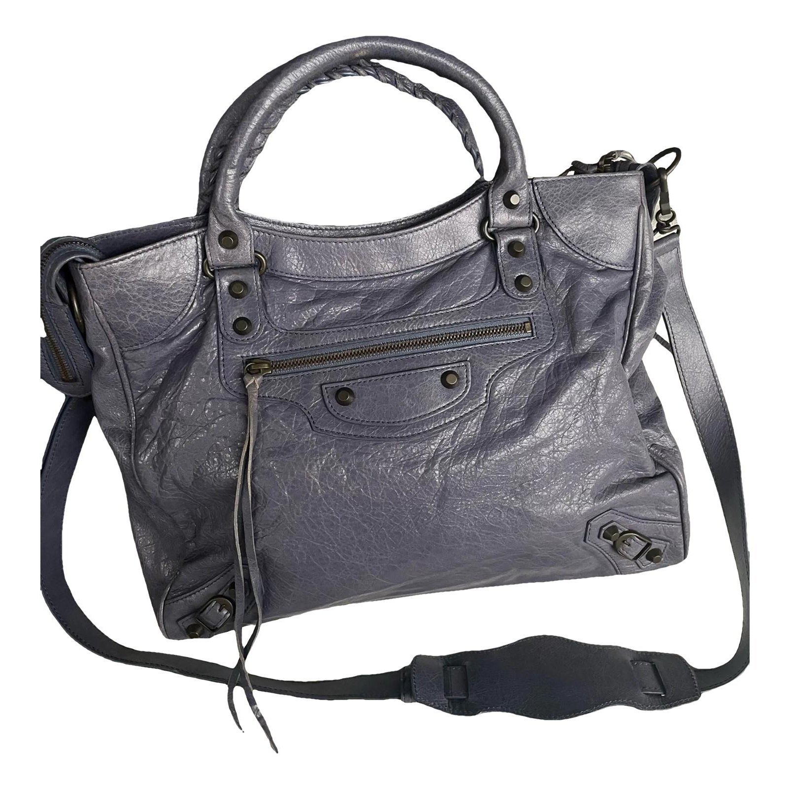 Classic Metalic leather handbag