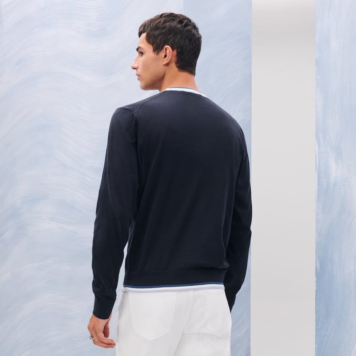 Marine "Rayures & Twist" Crewneck Sweater