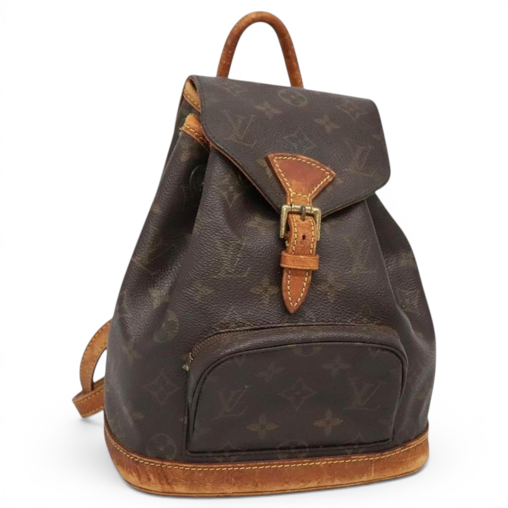 Montsouris Vintage leather backpack