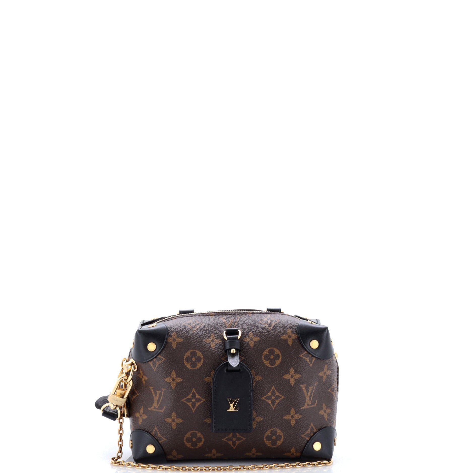 Petite Malle Souple Handbag Monogram Canvas with Leather