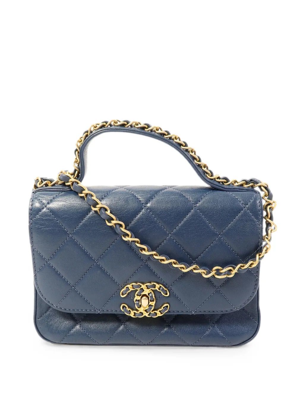 Infinity turn-lock-fastening shoulder bag