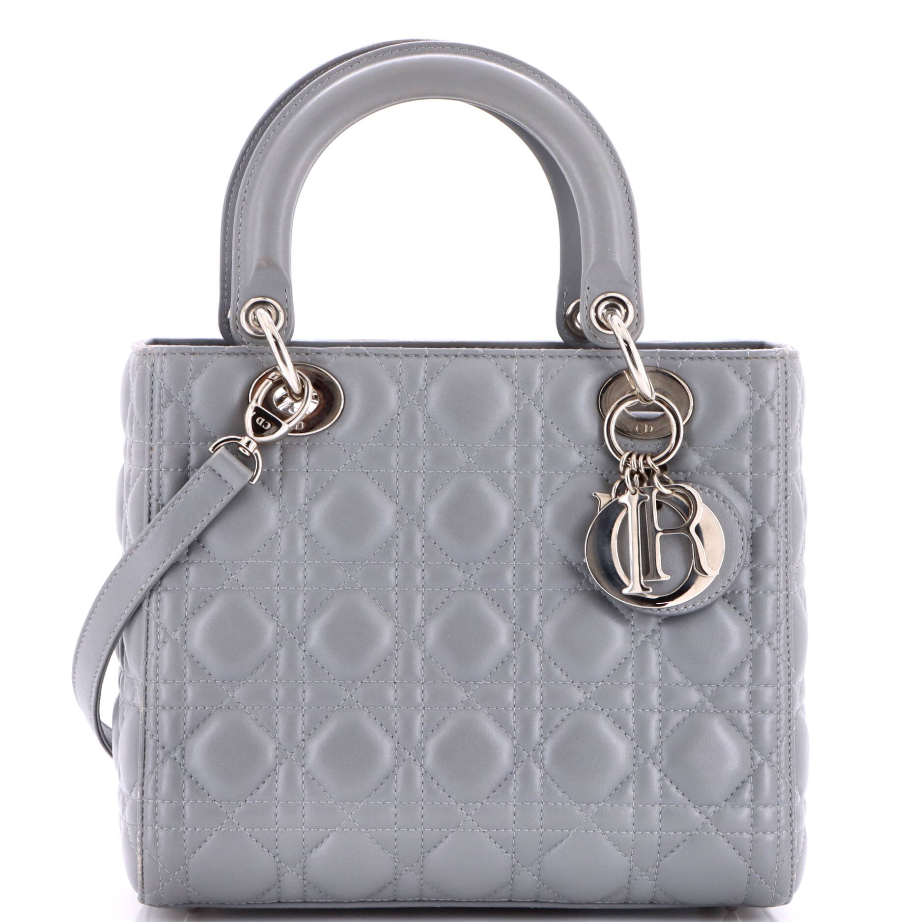 Lady Dior Bag Cannage Quilt Lambskin Medium