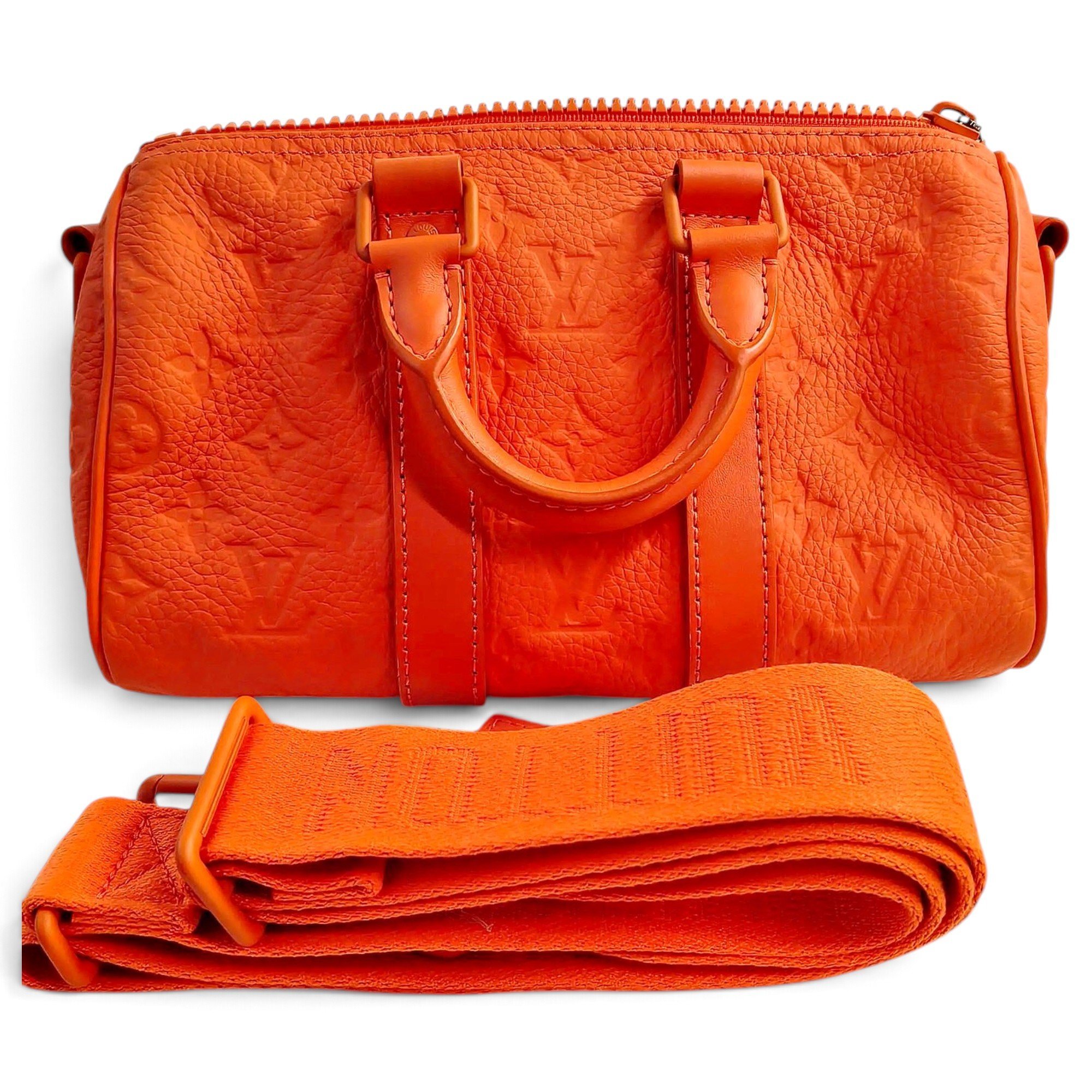 Keepall leather travel bag
