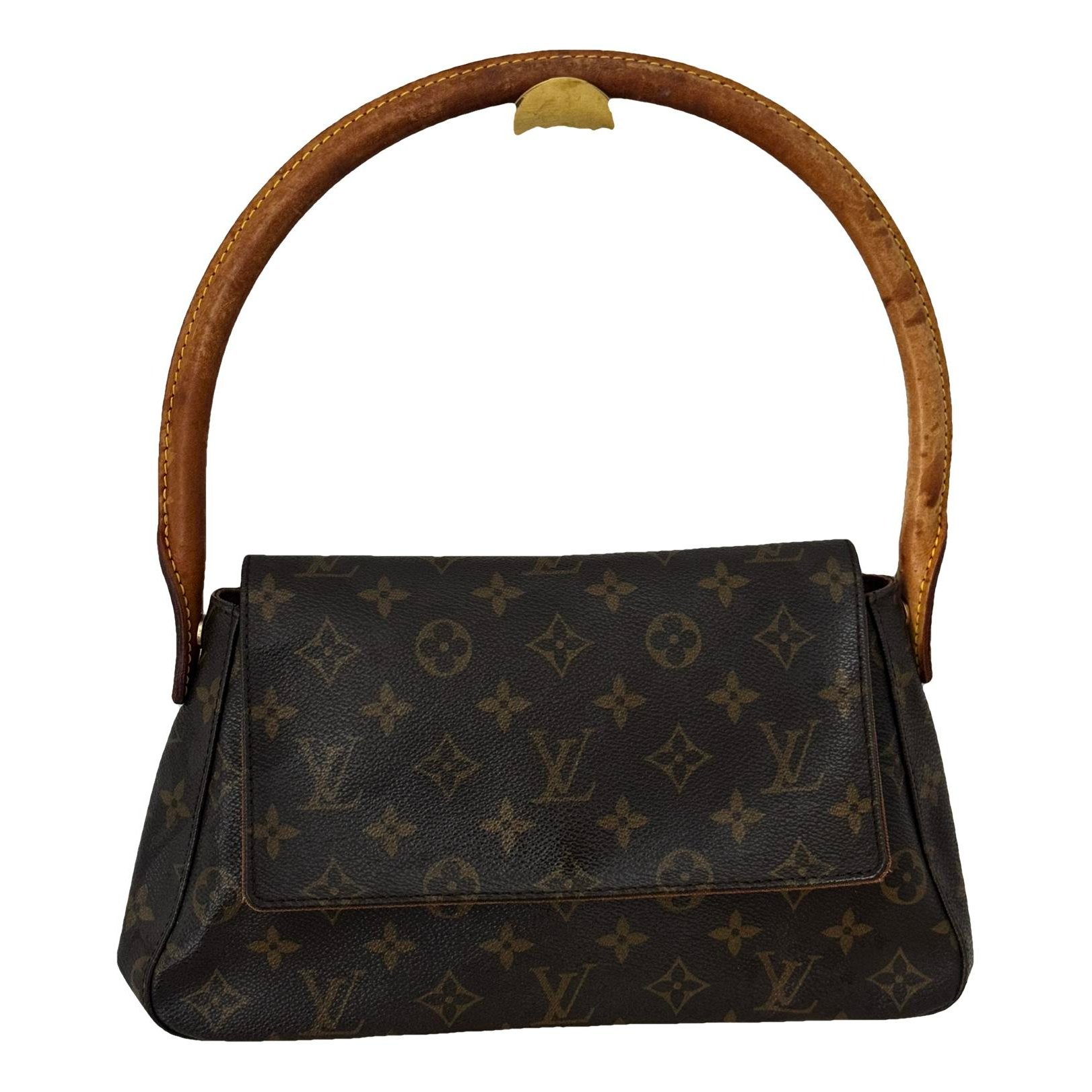 Looping vegan leather handbag