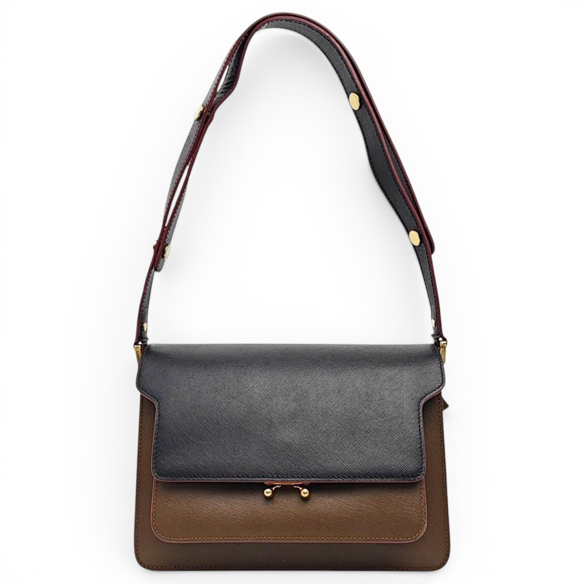 Marni Trunk leather crossbody bag