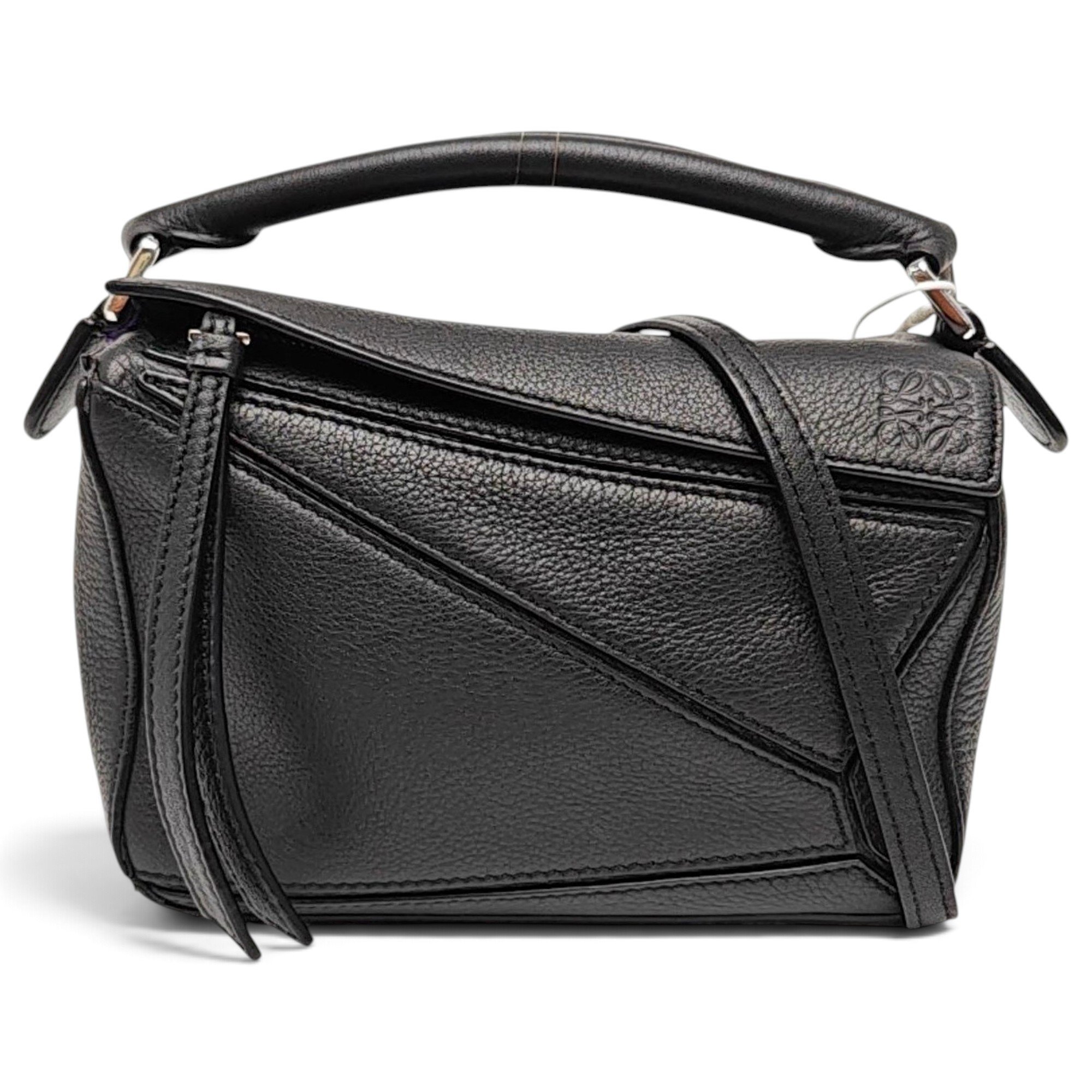 Puzzle leather handbag