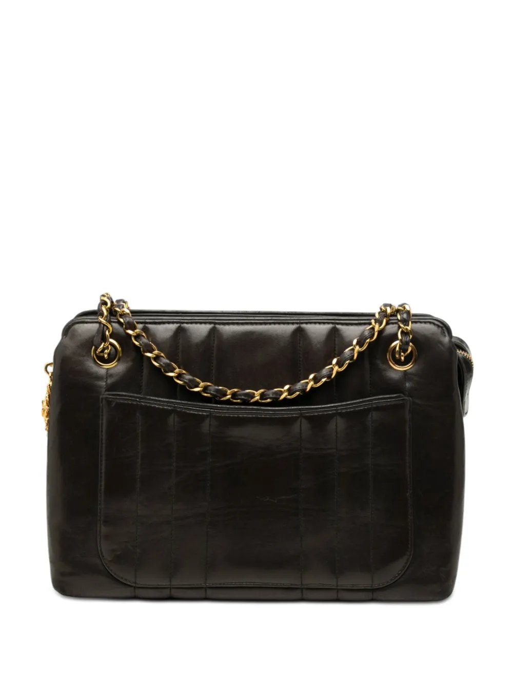 Chanel 1994-1996 CC Vertical Quilt Lambskin Medallion shoulder bag