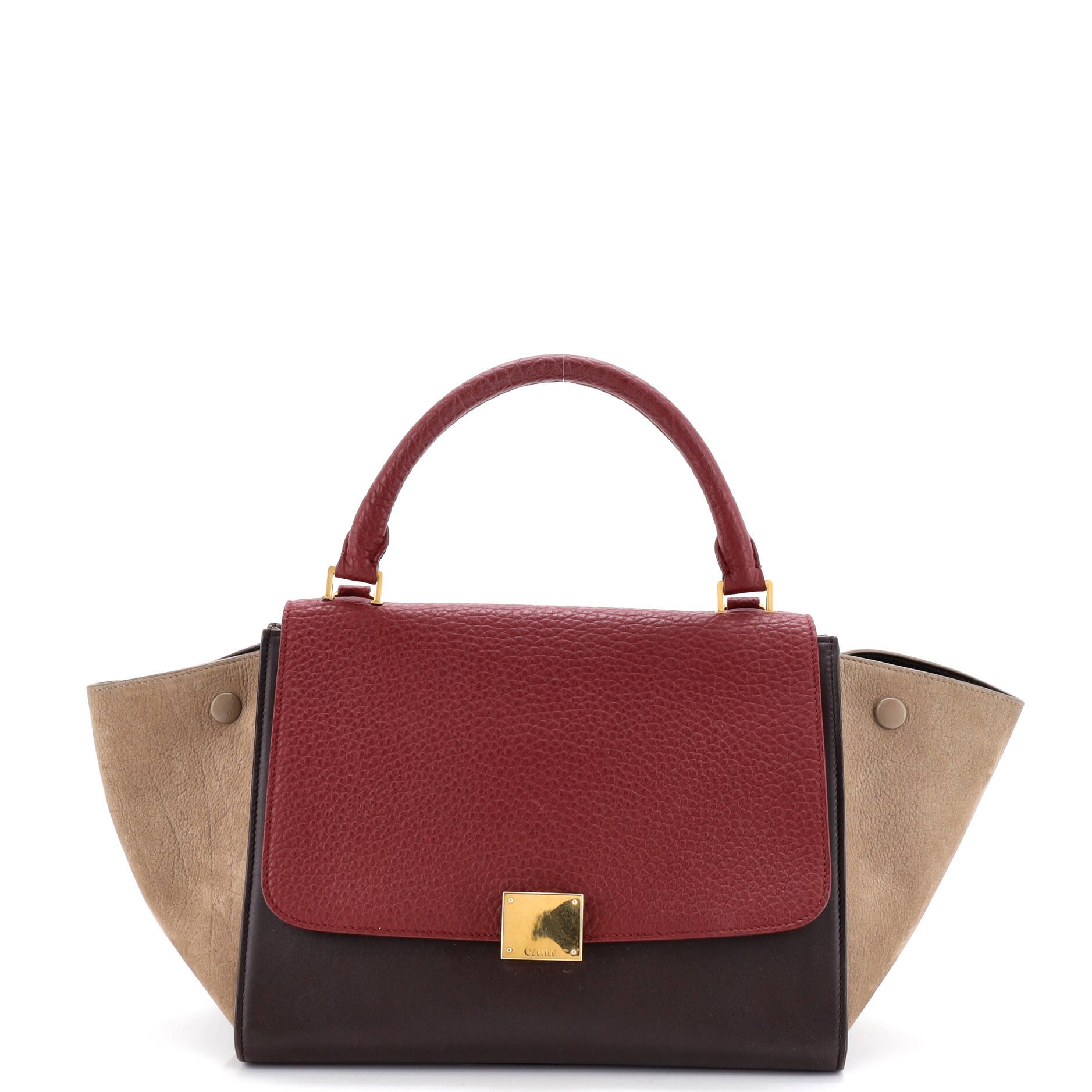 Tricolor Trapeze Bag Leather Small