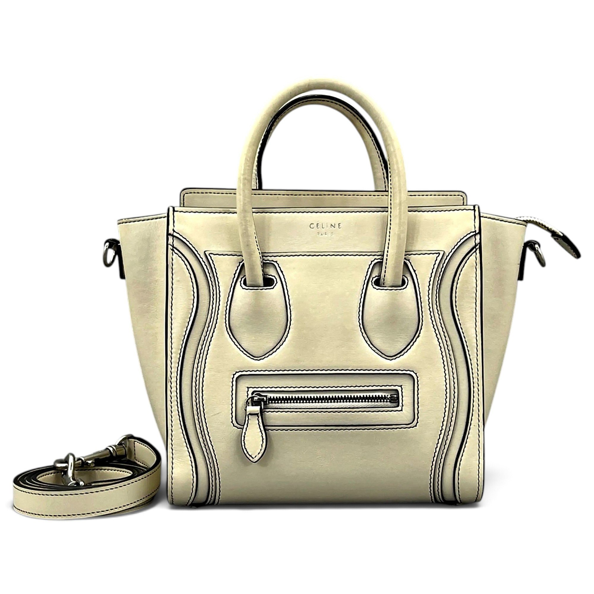 Nano Luggage leather crossbody bag