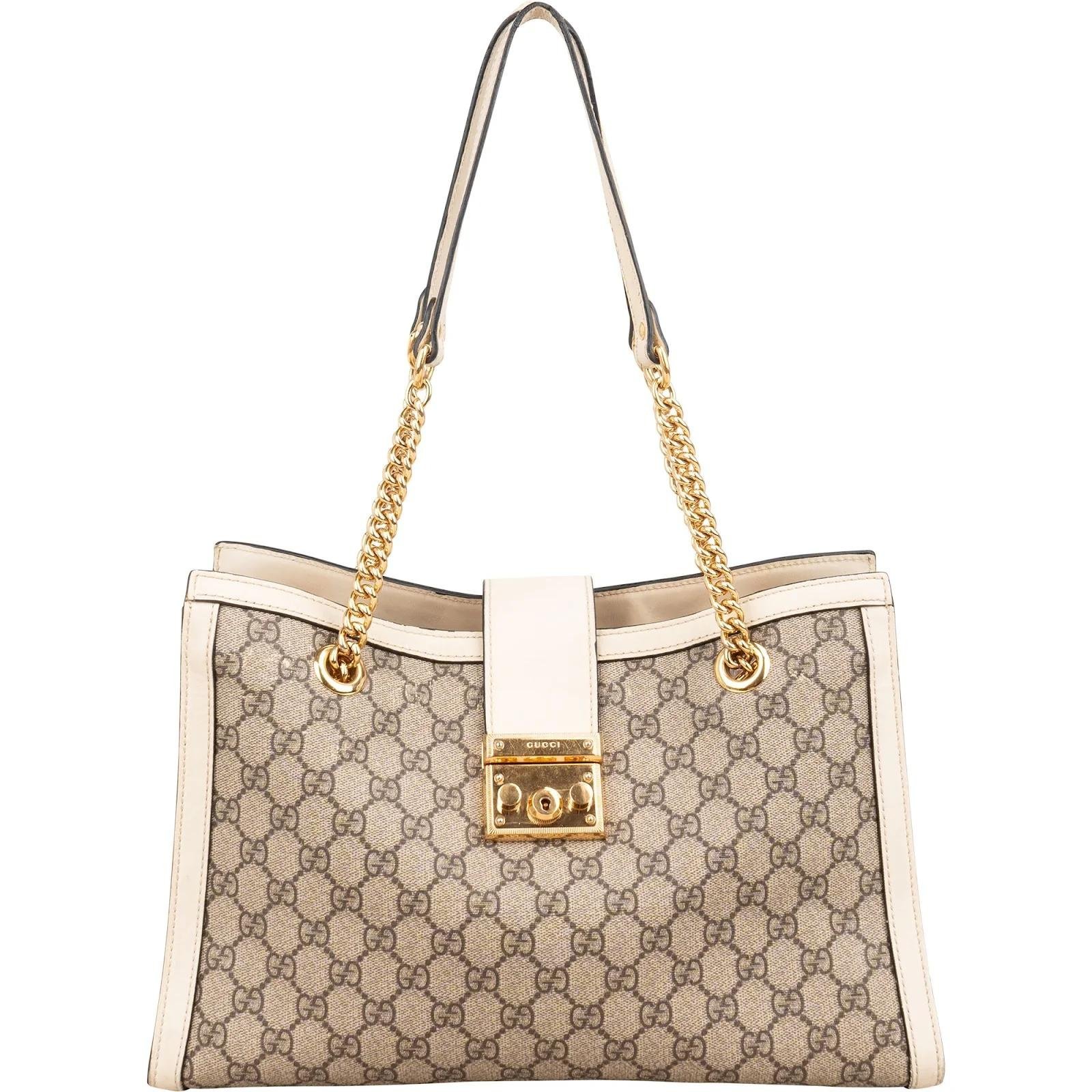 Padlock leather handbag