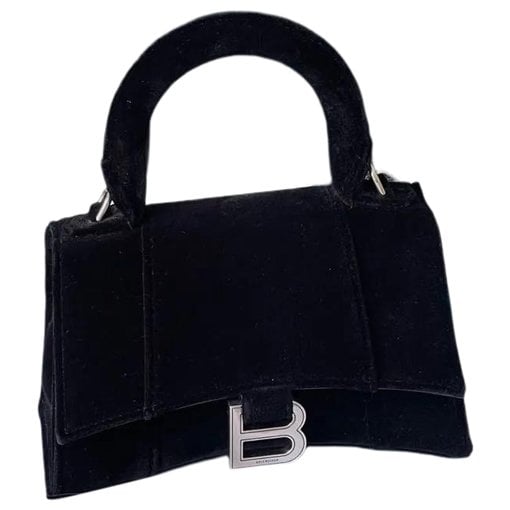 Hourglass velvet crossbody bag
