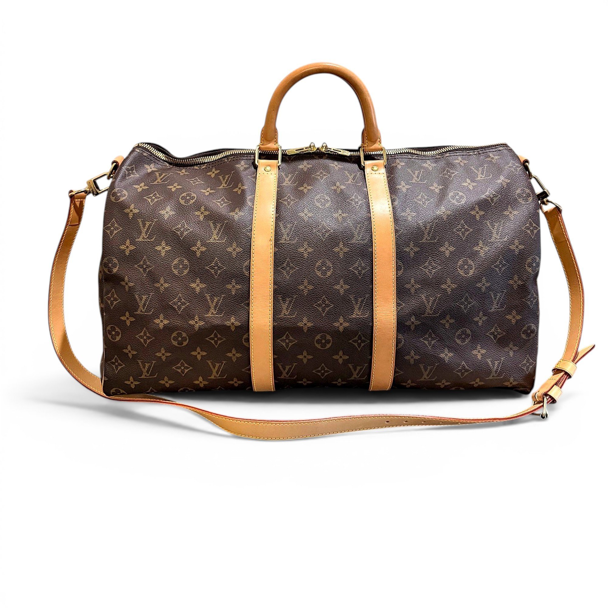 Keepall leather travel bag