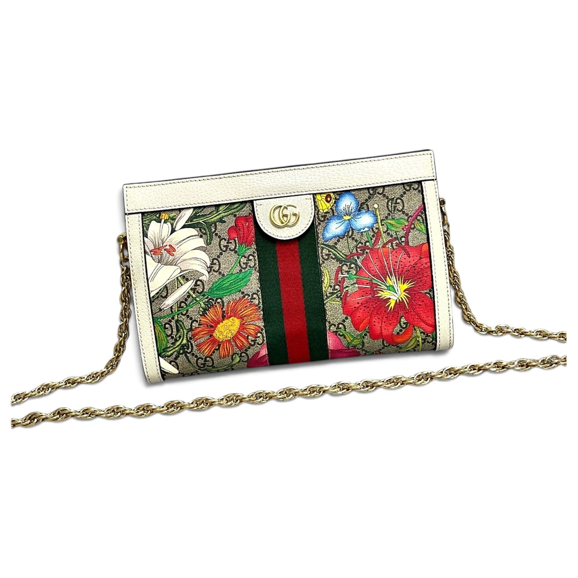 Ophidia Chain leather handbag