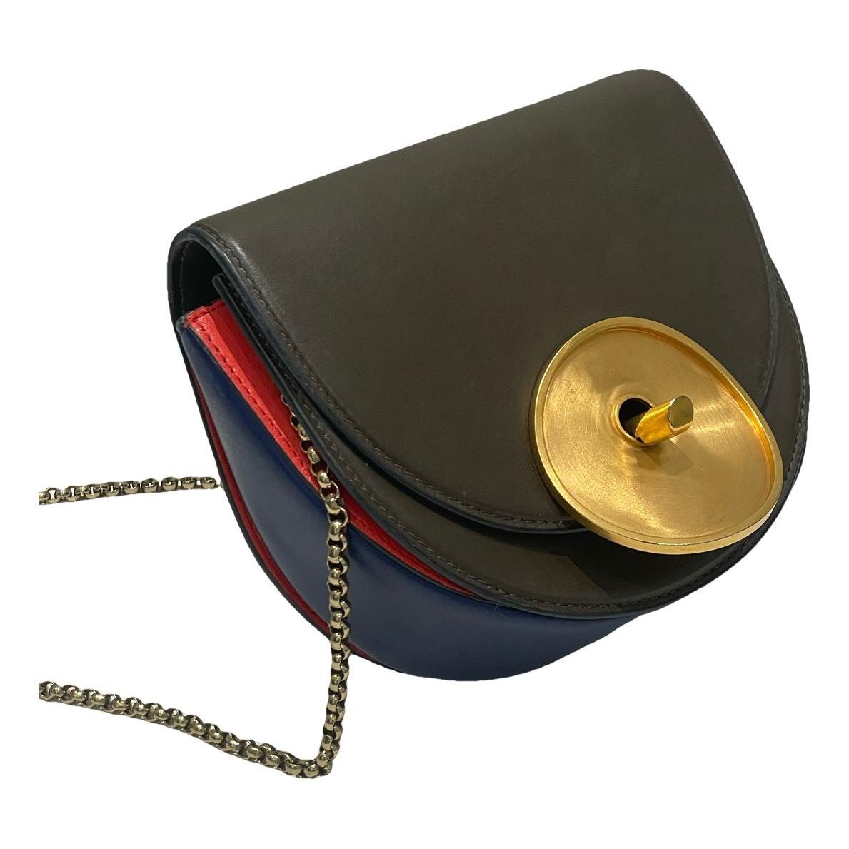 Monile leather crossbody bag