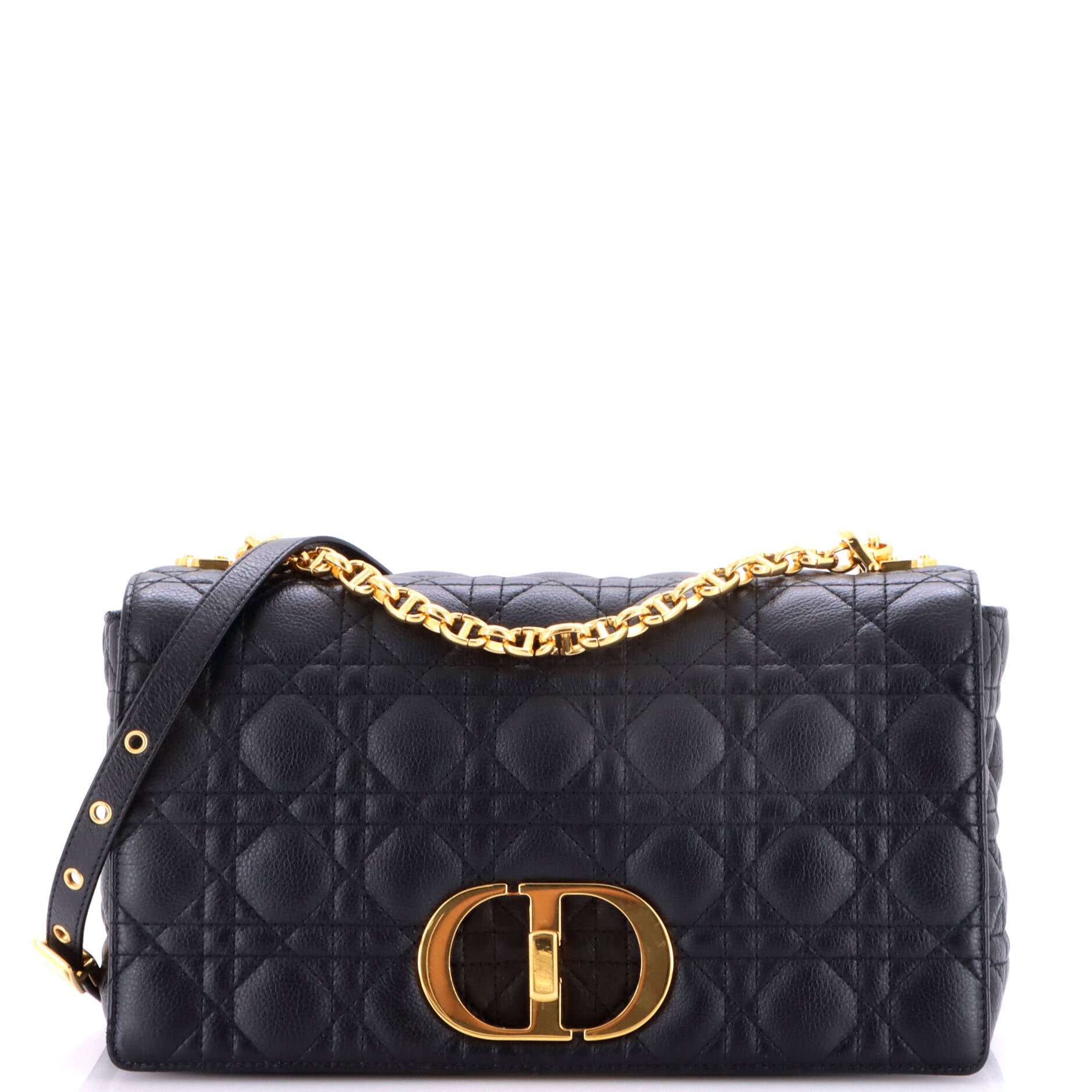 Caro Bag Cannage Quilt Calfskin New Medium