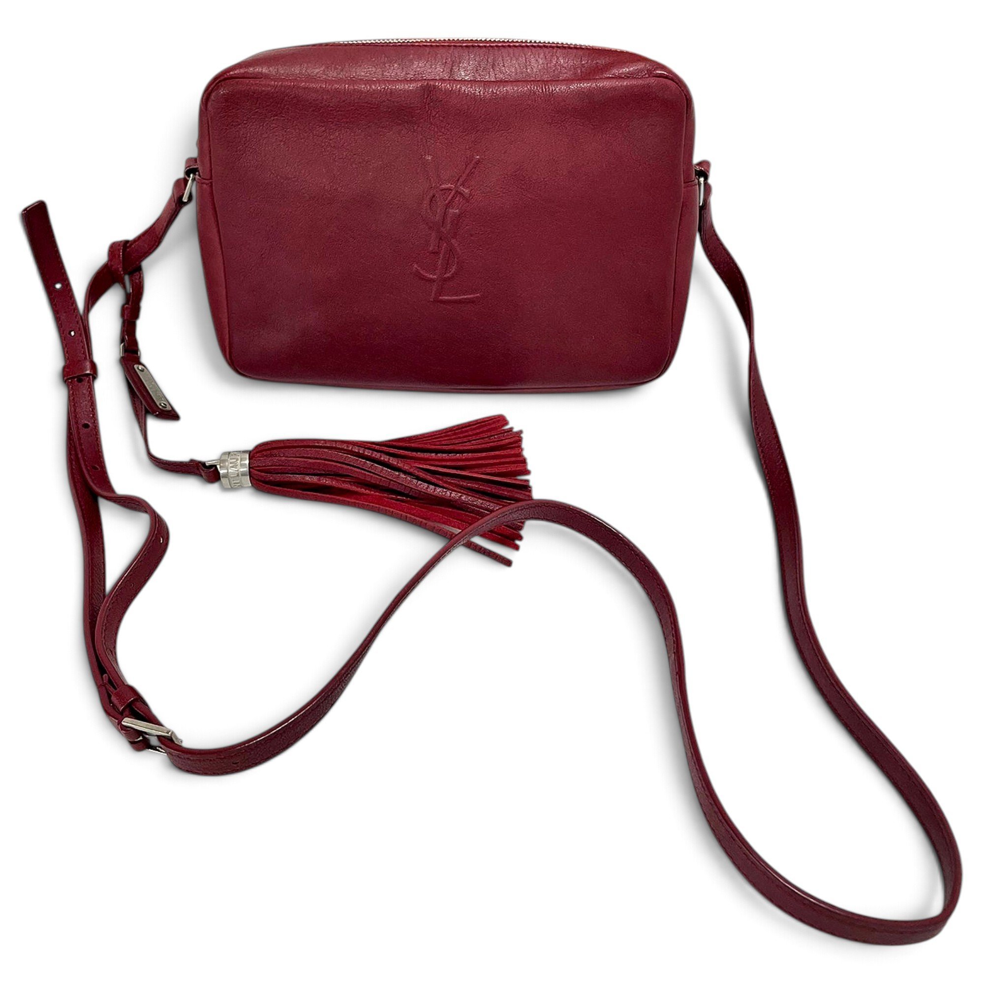 Camera Lou leather crossbody bag