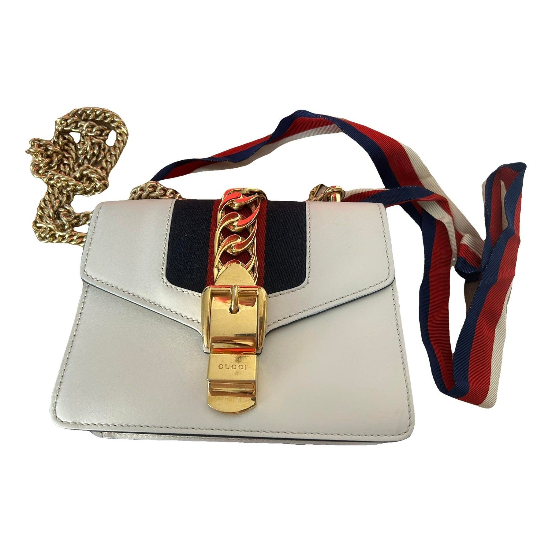 Sylvie Flap Chain leather crossbody bag