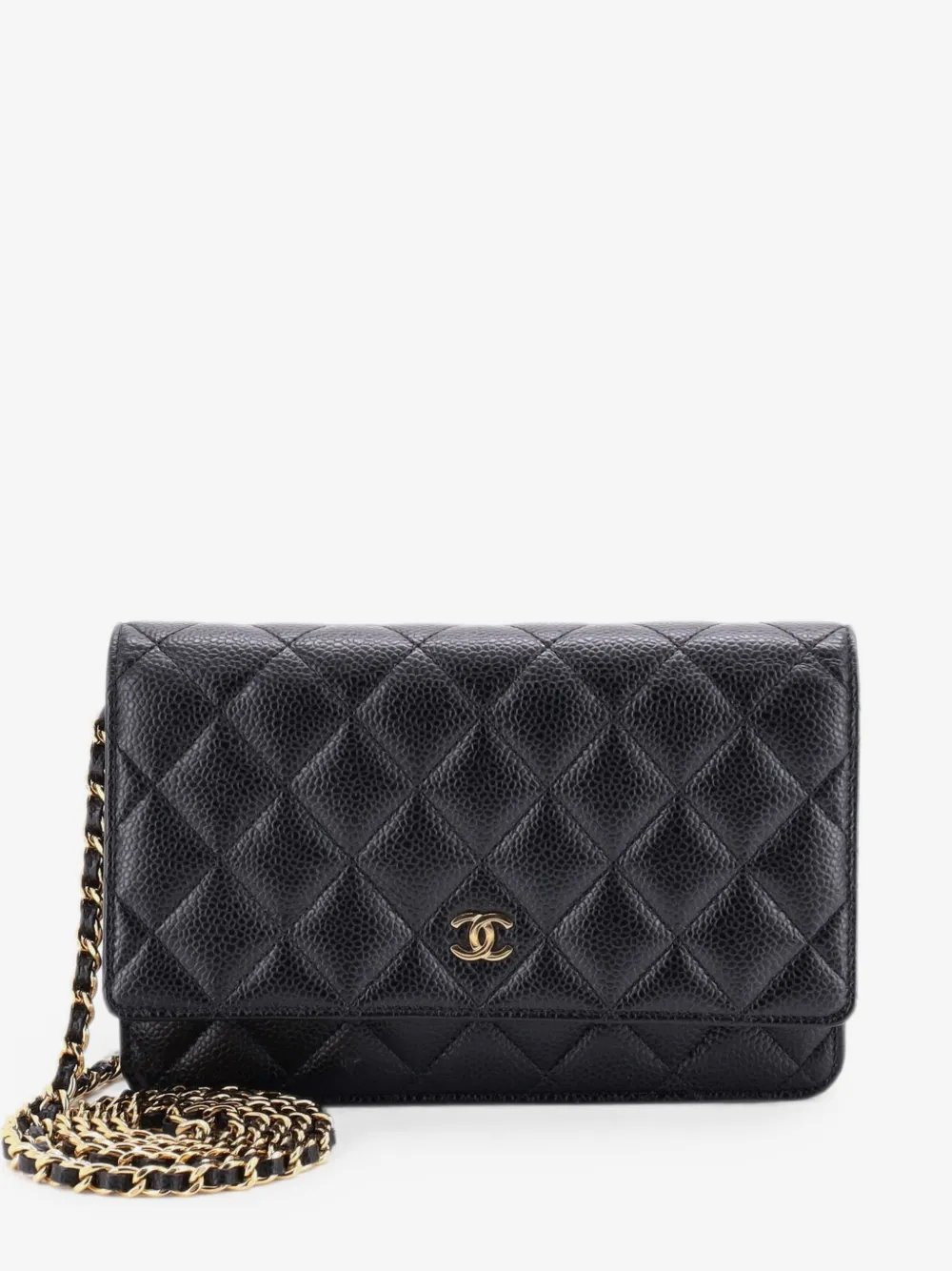 Wallet on Chain Quilted Caviar crossbody bag