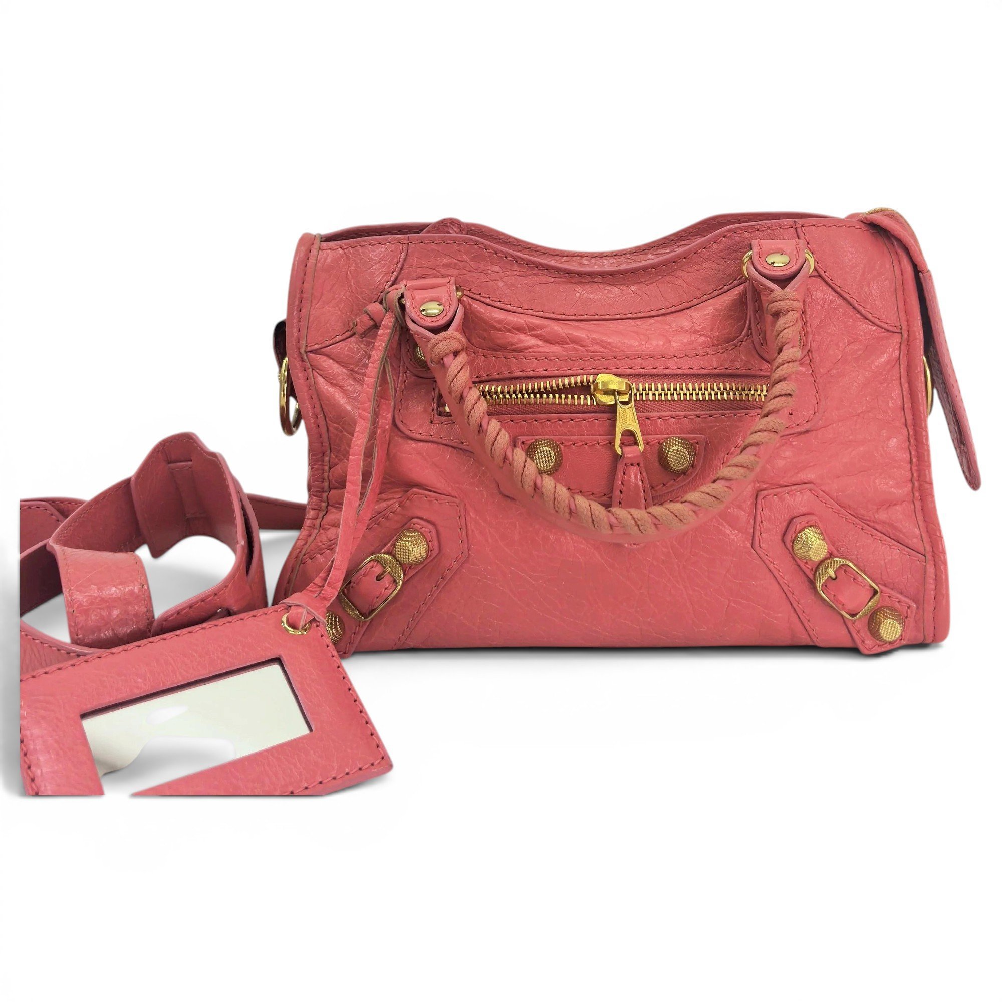 City leather mini bag