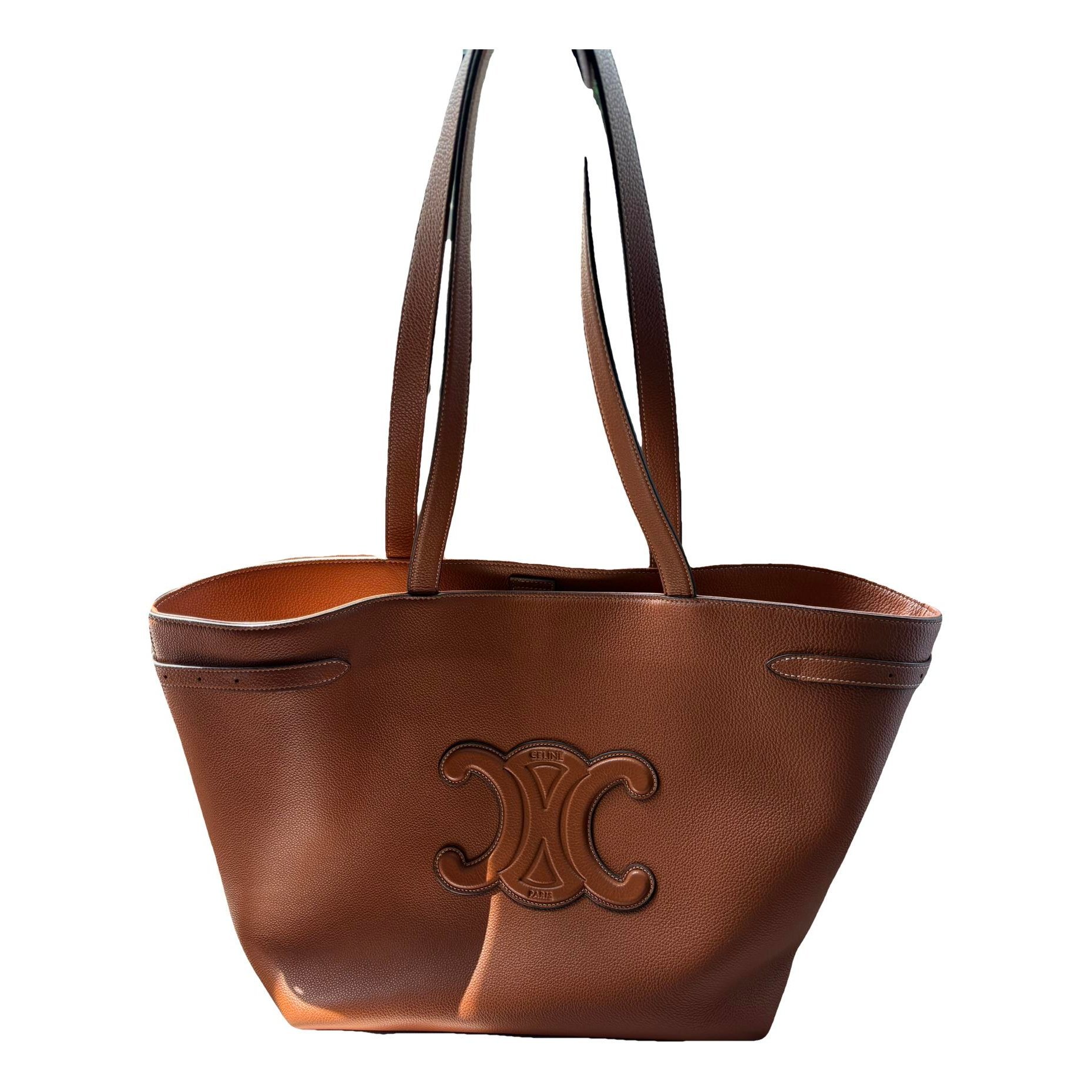 Cabas leather tote