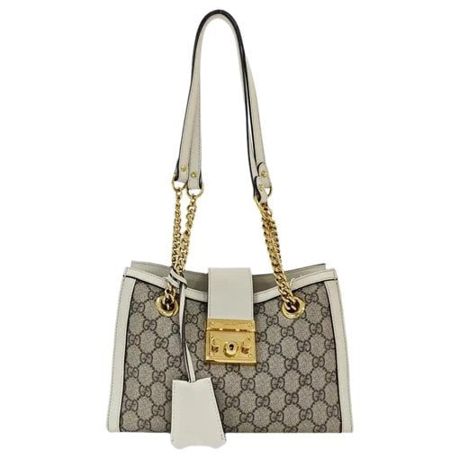Padlock leather handbag