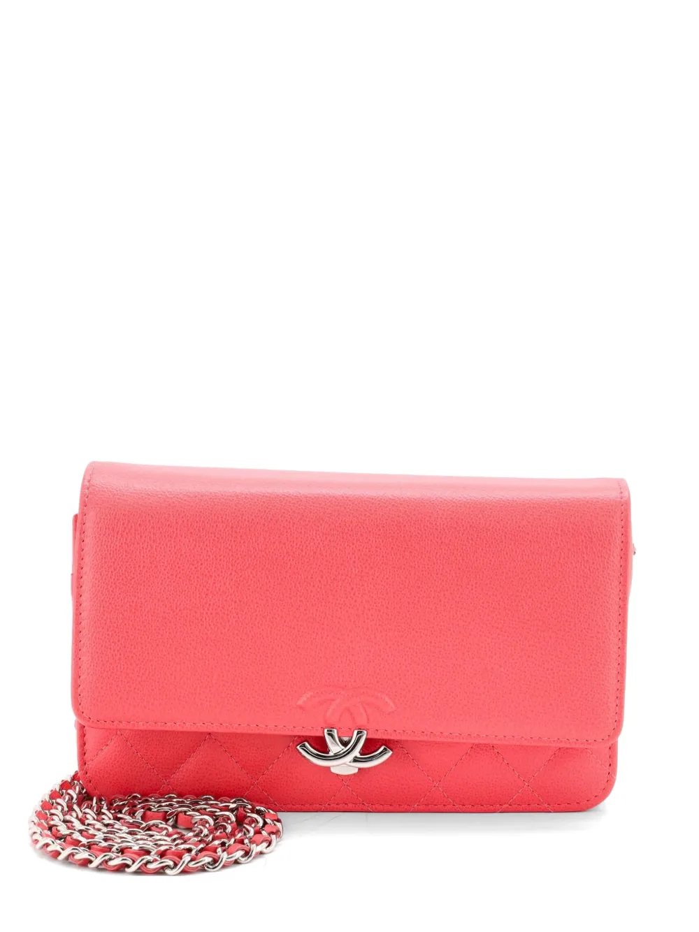 CC Box Wallet on Chain Quilted Caviar crossbody bag