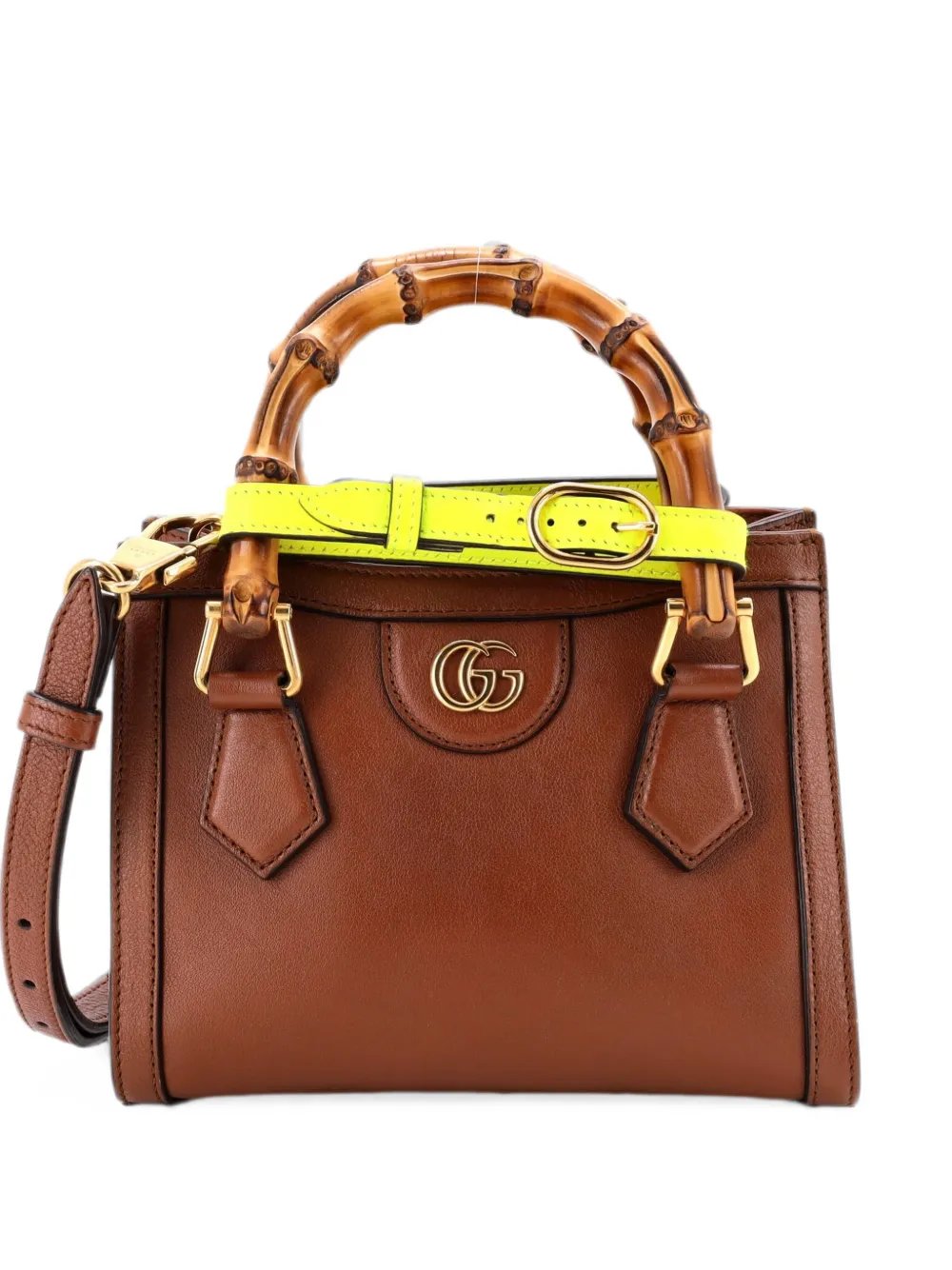 Diana NM Bamboo Handle Tote Leather Mini crossbody bag